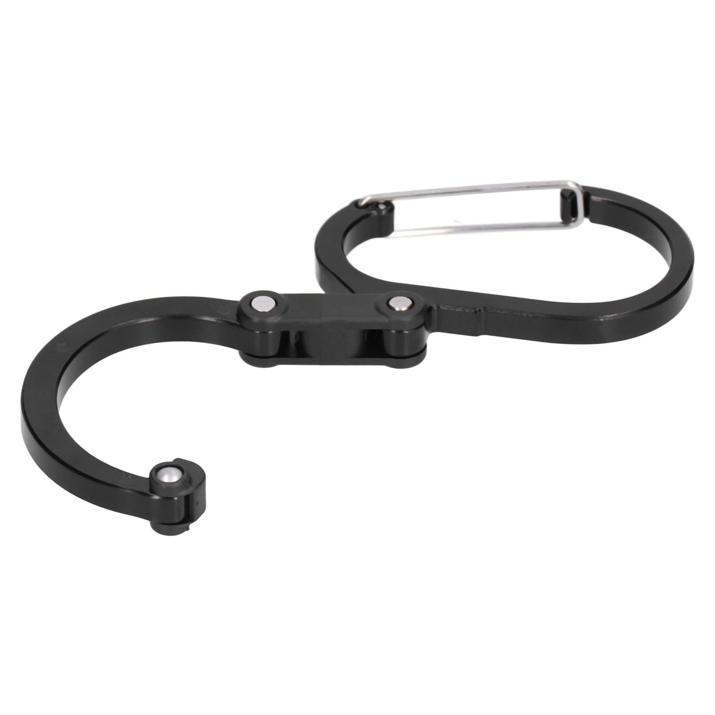 Climbing Carabiner D Type Carabiner Hook Aluminium Alloy Hanging Carabiner Clip for OutdoorBlack