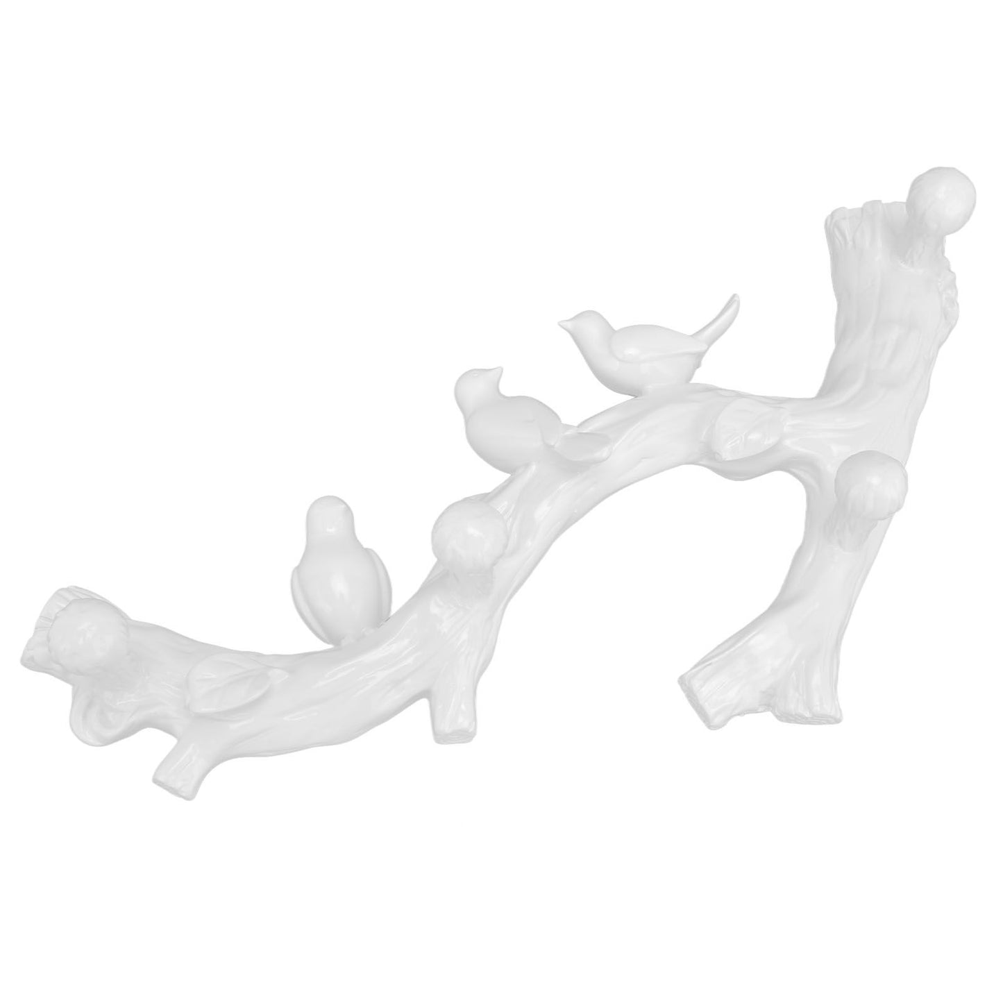 Resin Bird Hooks Wall Mounted Coat Key Hanger Creative 3D Home Decoration AccessoriesS(29.5cm)