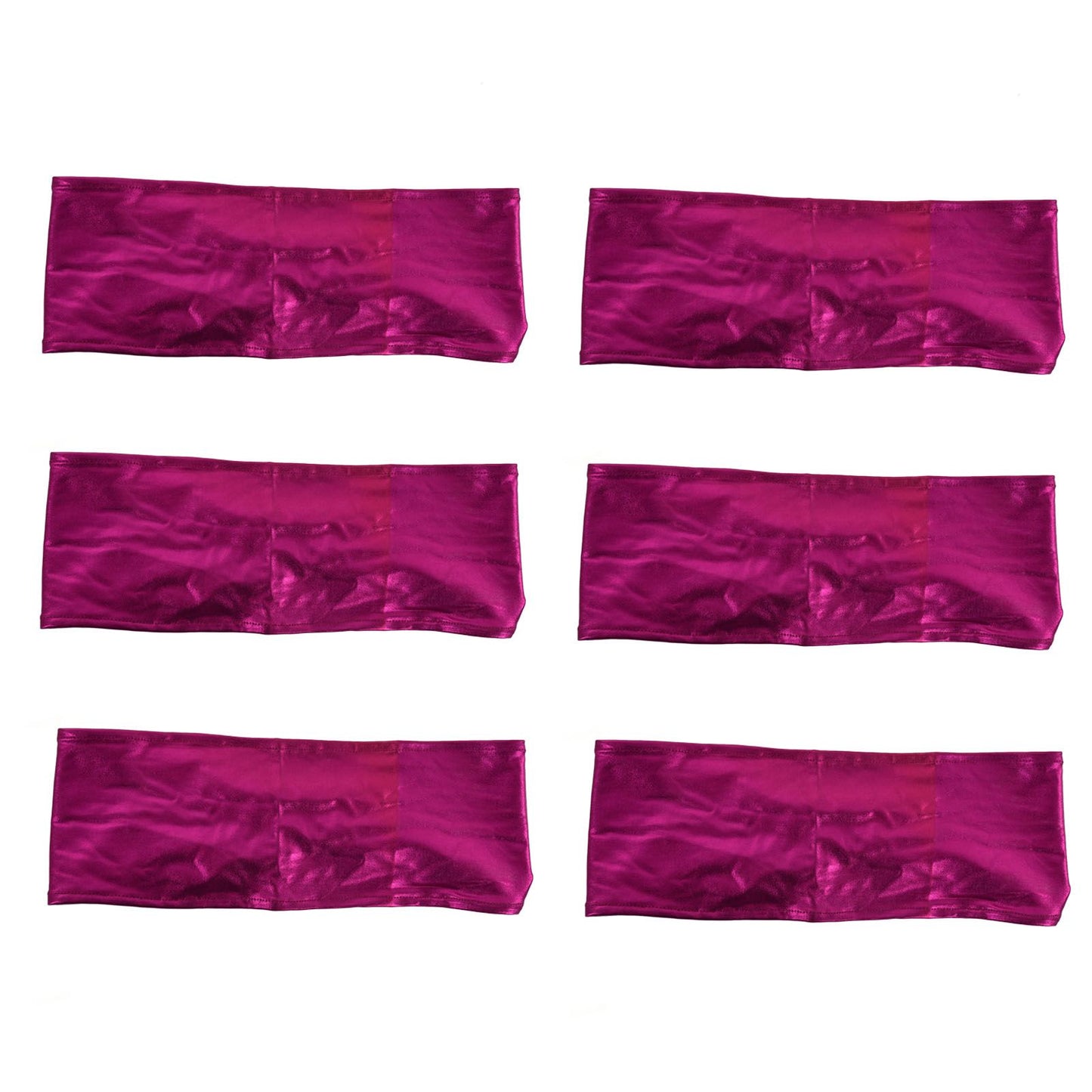 10Pcs Chair Cover Bands Elastic Stretch Sashes Bows for Wedding Banquet Hotel DecorationRose Red