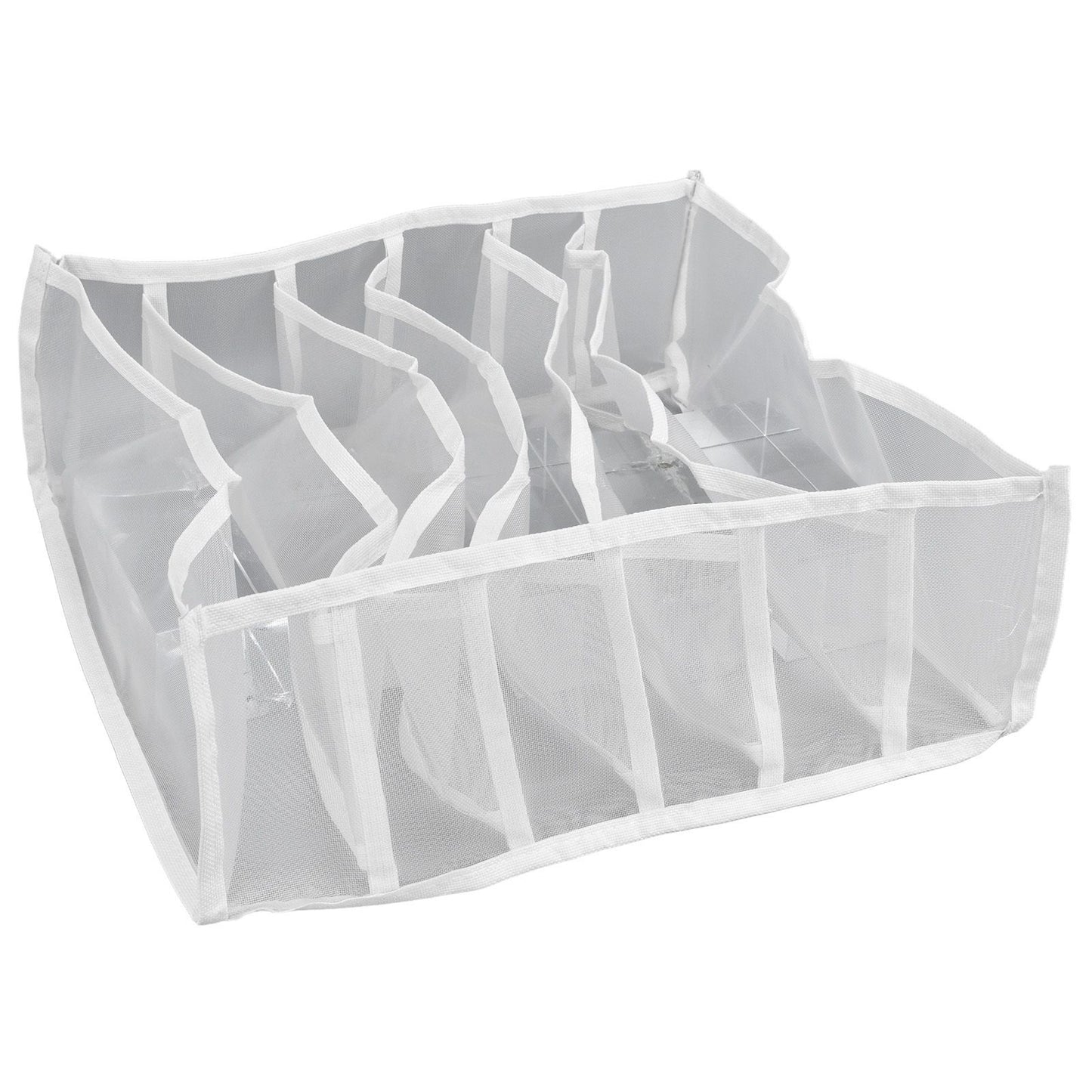 Underwear Storage Box Breathable Foldable Multiple Cells Drawer Organizer for Bras Socks6 Cells