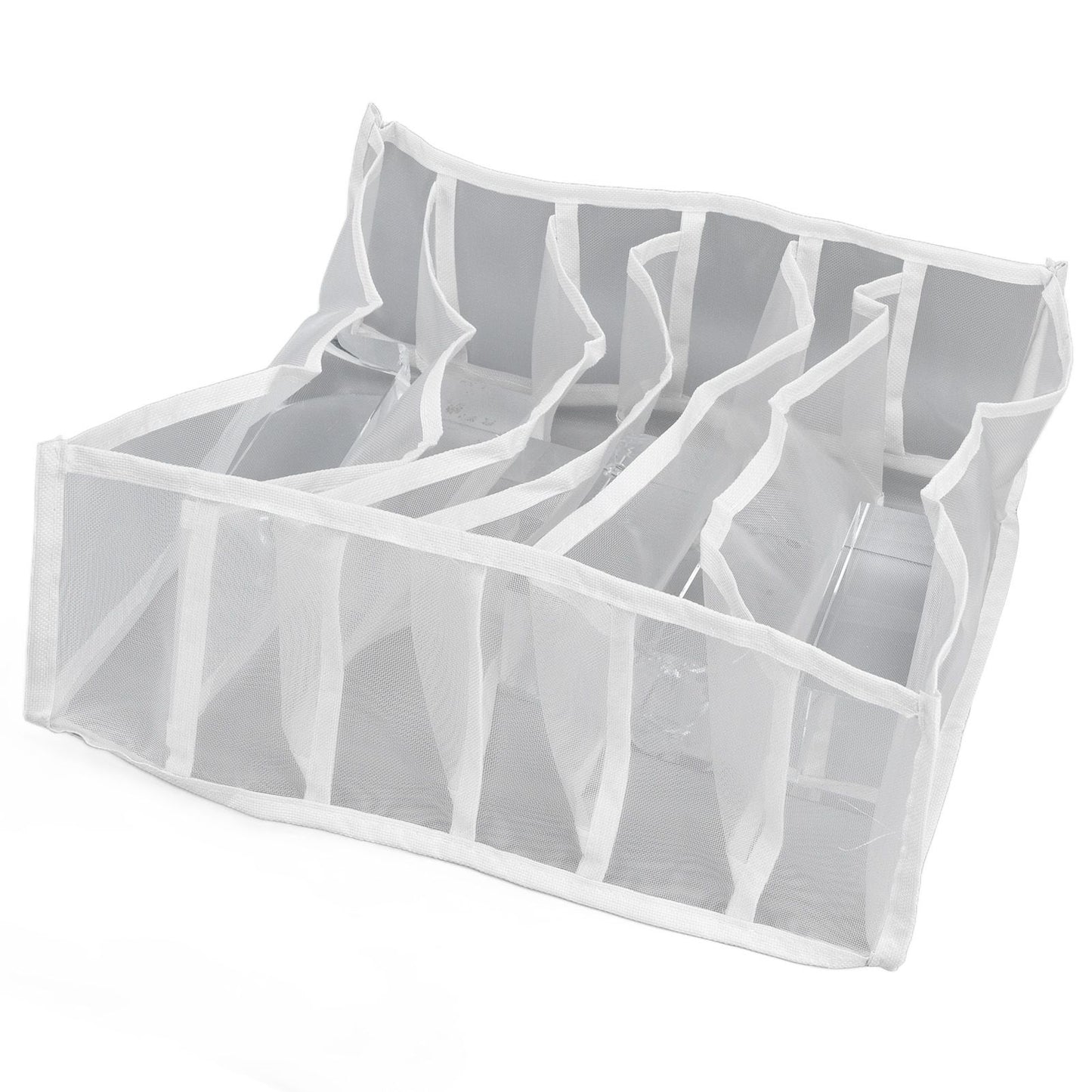 Underwear Storage Box Breathable Foldable Multiple Cells Drawer Organizer for Bras Socks6 Cells