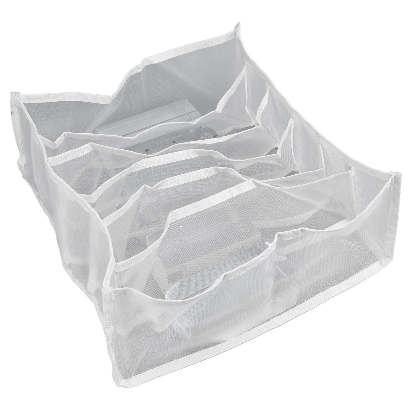 Underwear Storage Box Breathable Foldable Multiple Cells Drawer Organizer for Bras Socks6 Cells