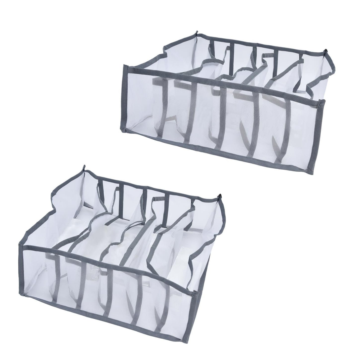 Underwear Organizer Mesh Foldable Breathable Multi Cells Socks Storage Box for Bras Panties6 Cells
