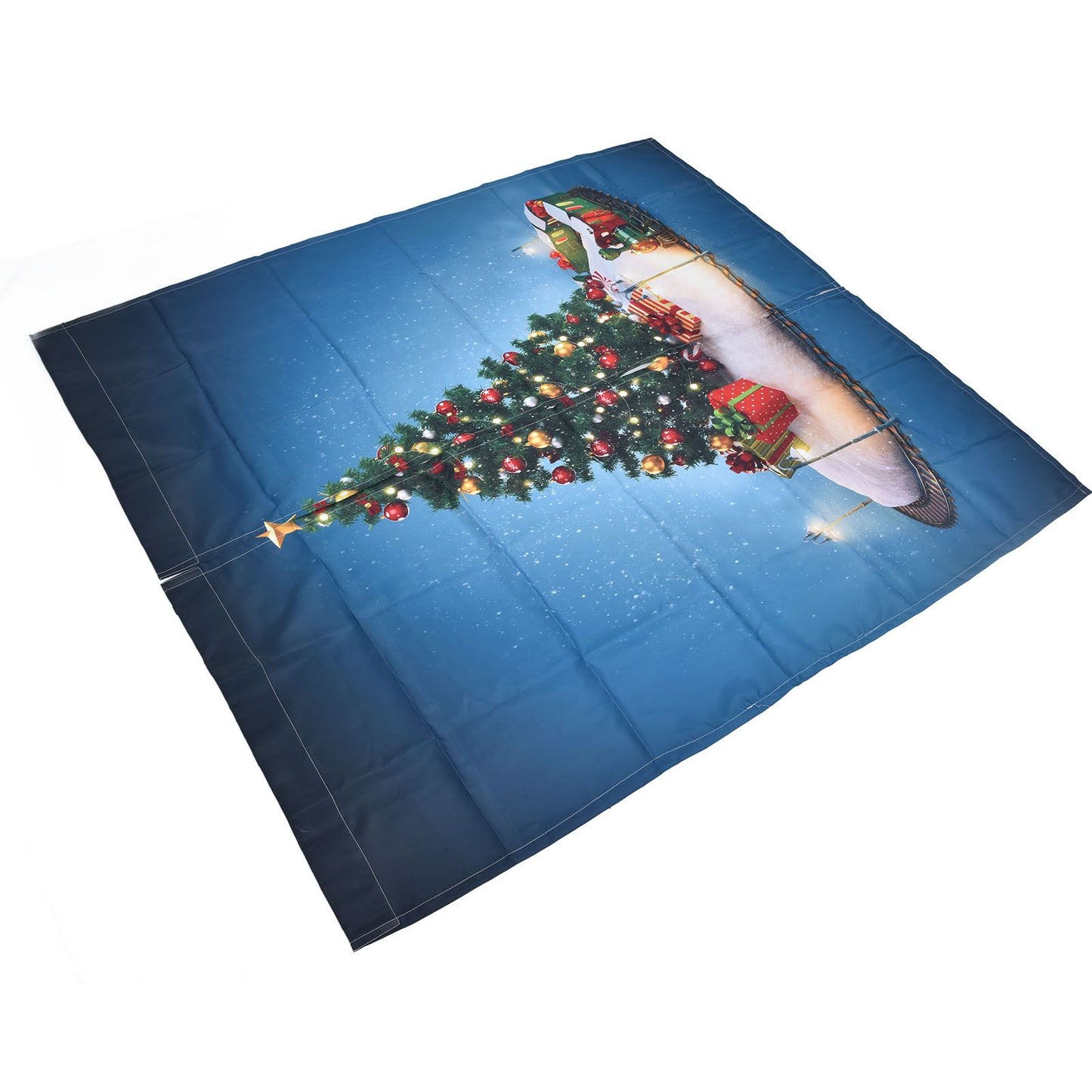 Christmas 3D Digital Printing Curtains House Decor Shading Curtains with Christmas Tree for Living Room Bedroom150x166cm / 59.1x65.4in