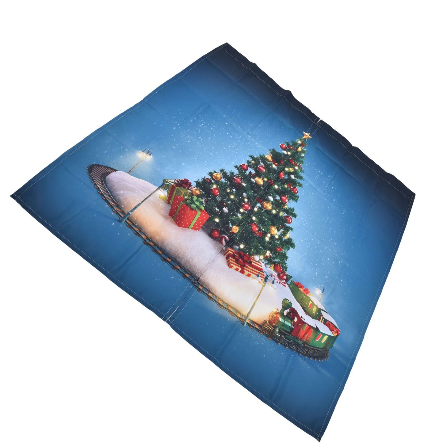 Christmas 3D Digital Printing Curtains House Decor Shading Curtains with Christmas Tree for Living Room Bedroom150x166cm / 59.1x65.4in