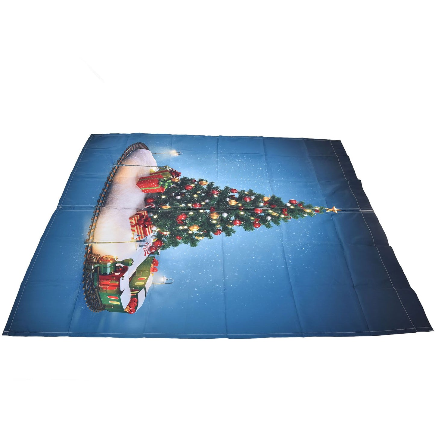 Christmas 3D Digital Printing Curtains House Decor Shading Curtains with Christmas Tree for Living Room Bedroom150x166cm / 59.1x65.4in