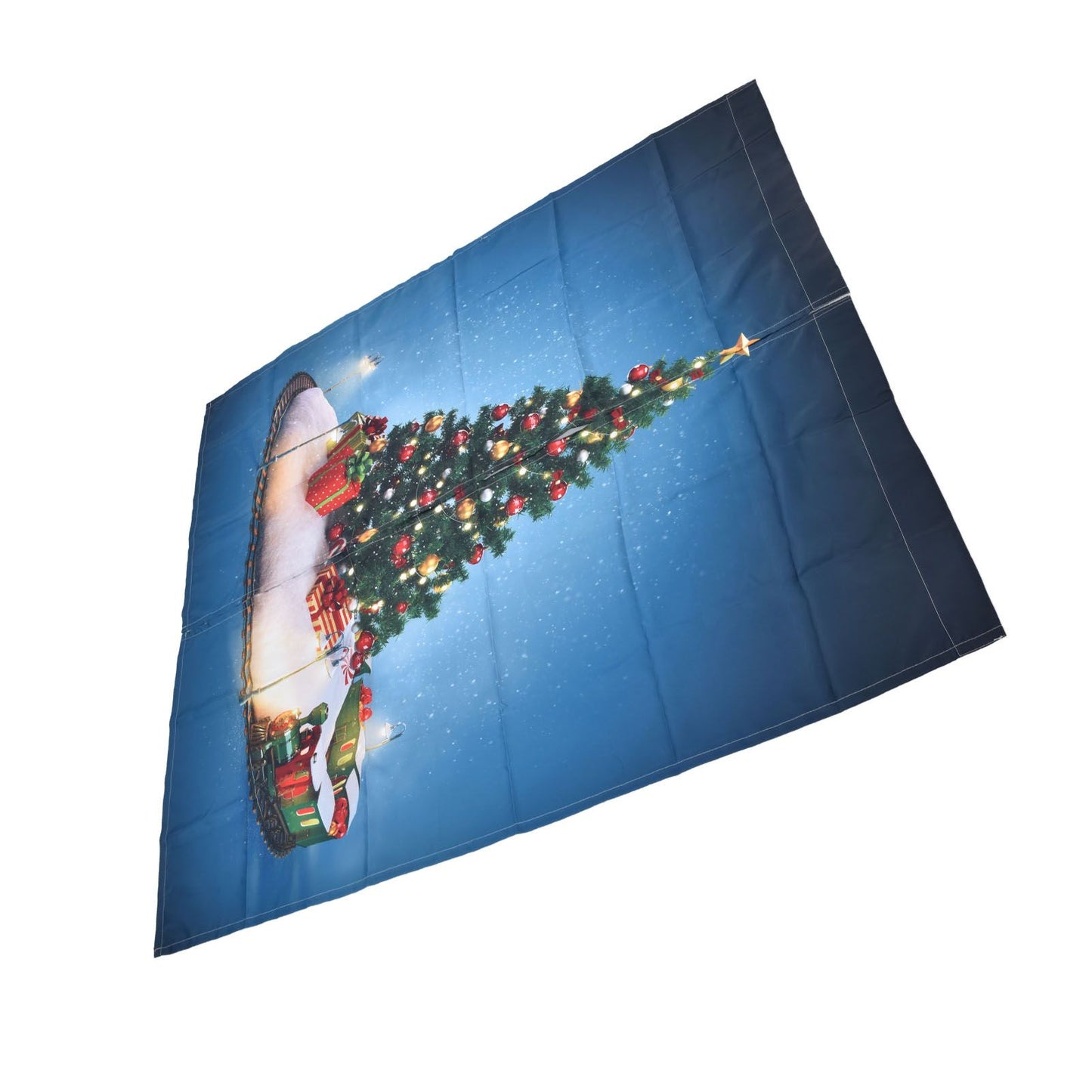 Christmas 3D Digital Printing Curtains House Decor Shading Curtains with Christmas Tree for Living Room Bedroom170x200cm / 66.9x78.7in