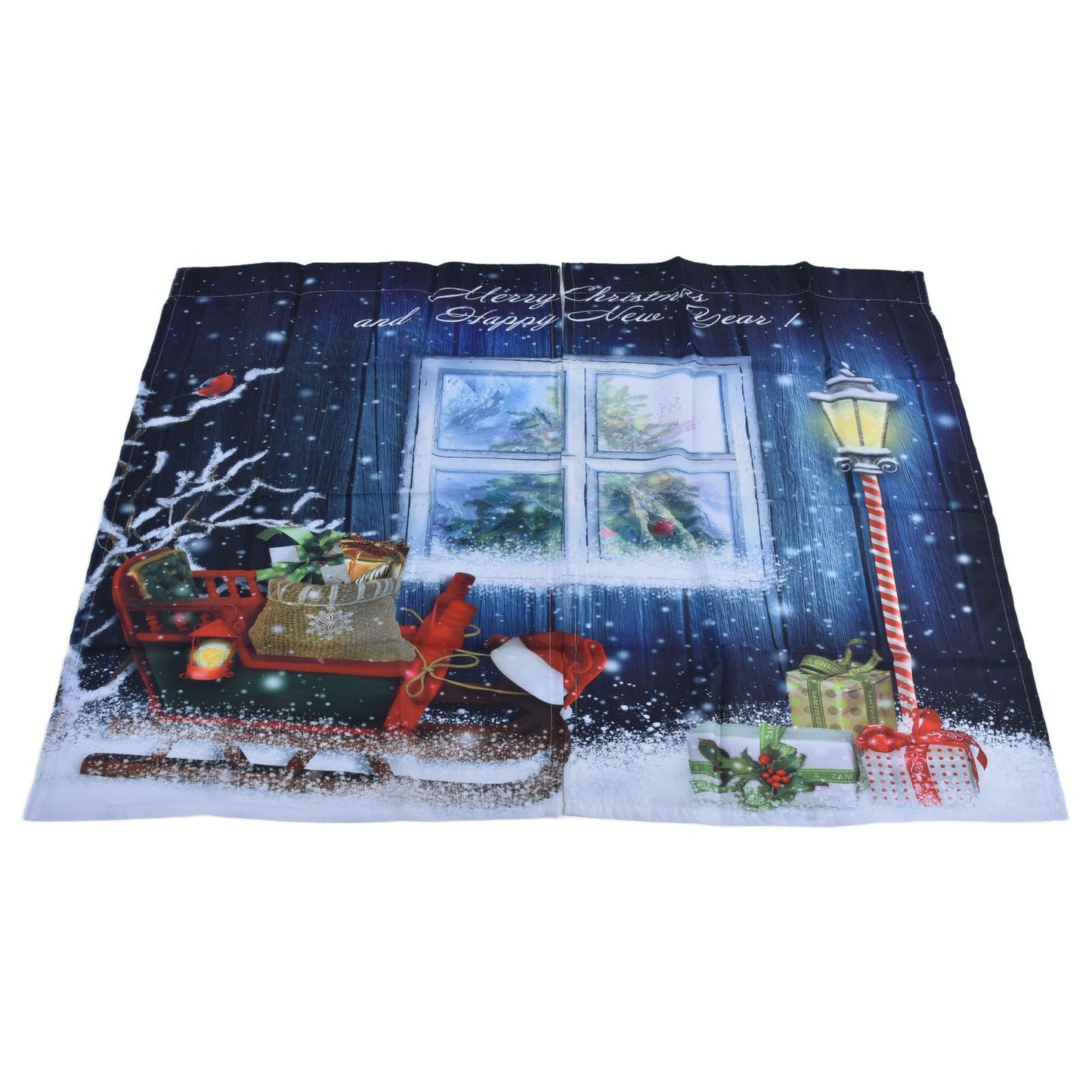 Christmas Style Curtain Personalized 3D Digital Printing Blackout Curtains Waterproof Cloth Shower Curtains150x166cm