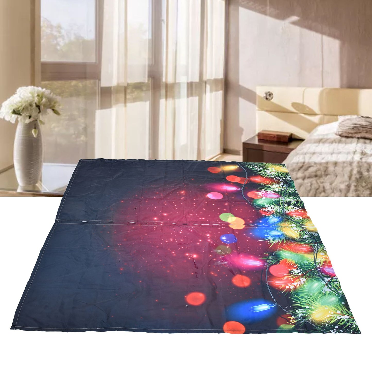 3D Digital Printing Curtains Personalized Christmas Printing 90g Waterproof Cloth Blackout Curtains170x200cm