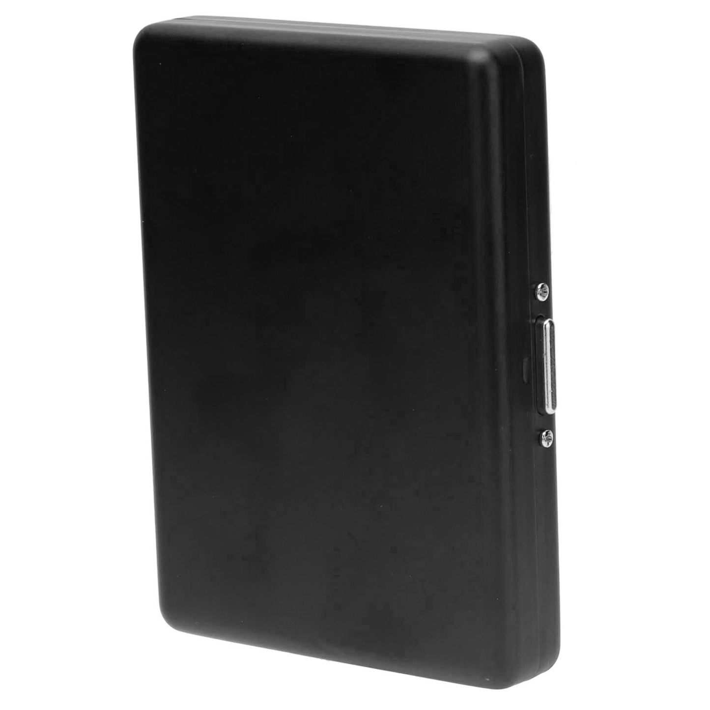 Cigarette Case Aluminium Alloy High Durability Fashion Glossy Exquisite Texture Cigarette Holder for Travel OutdoorBlack