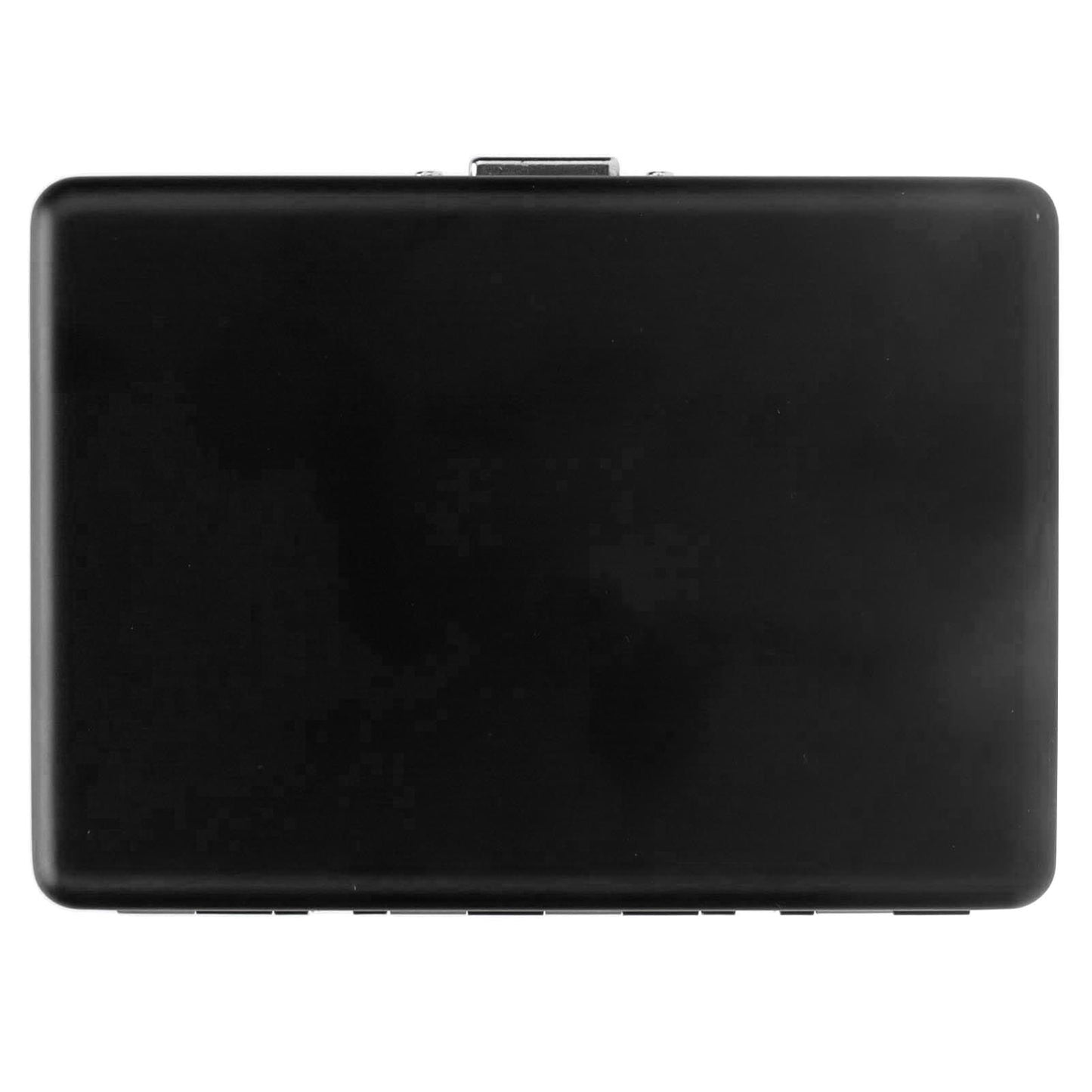 Cigarette Case Aluminium Alloy High Durability Fashion Glossy Exquisite Texture Cigarette Holder for Travel OutdoorBlack
