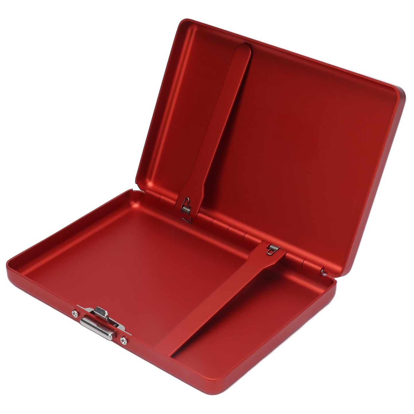 Cigarette Case Aluminium Alloy High Durability Fashion Glossy Exquisite Texture Cigarette Holder for Travel OutdoorRed