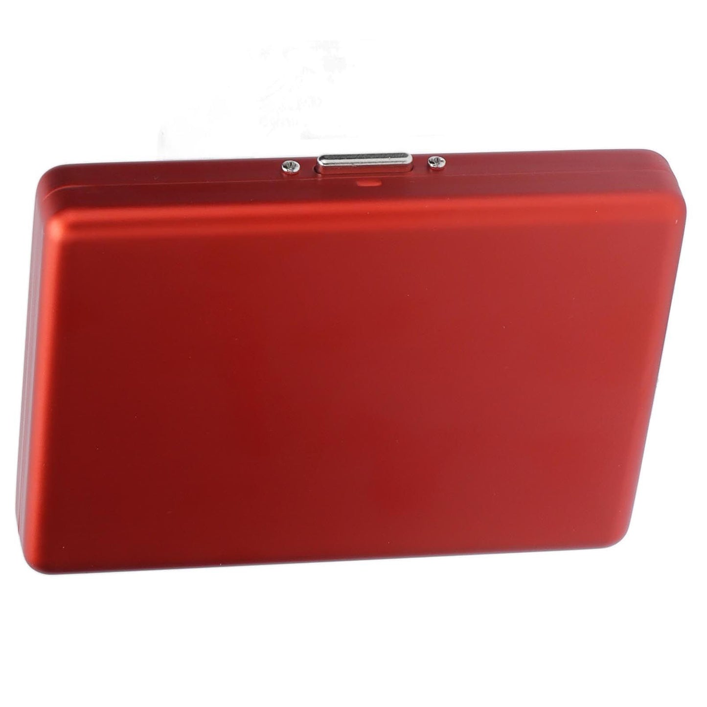 Cigarette Case Aluminium Alloy High Durability Fashion Glossy Exquisite Texture Cigarette Holder for Travel OutdoorRed