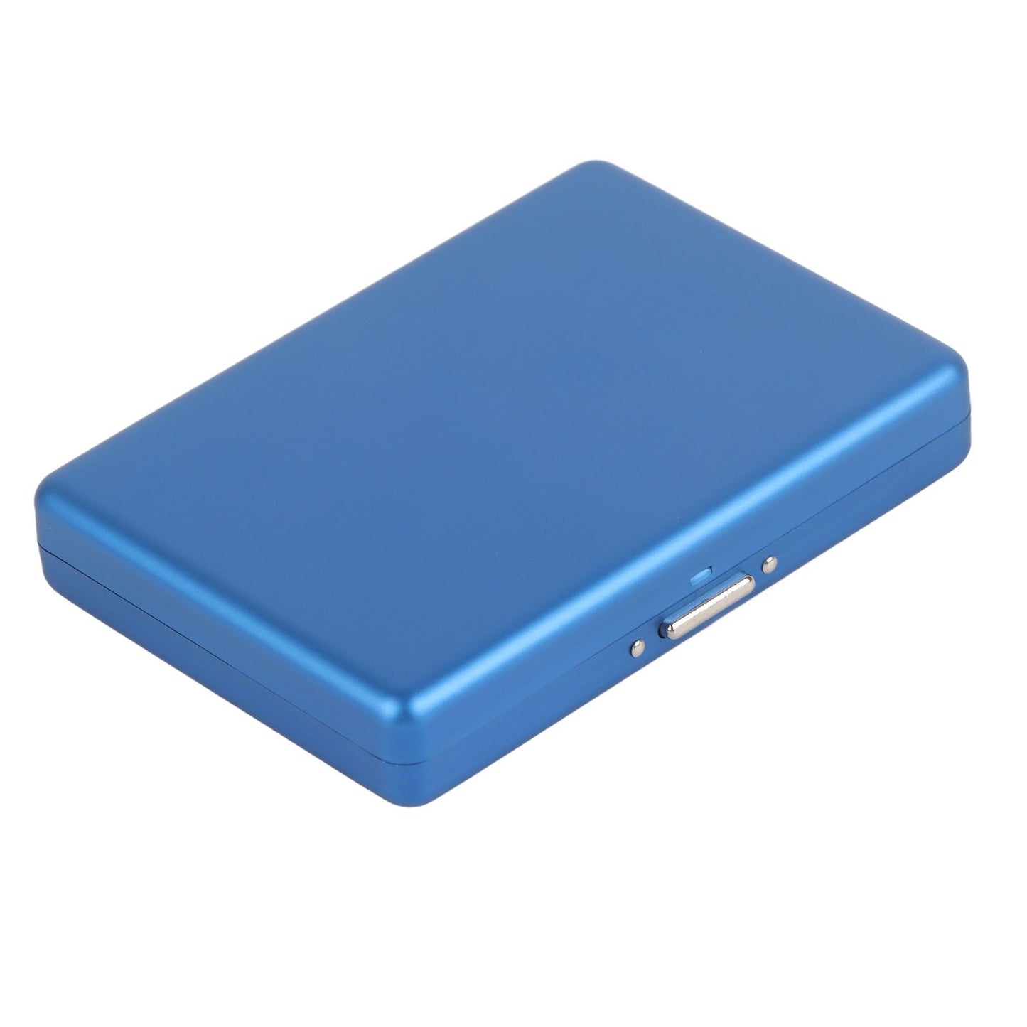 Cigarette Case Aluminium Alloy High Durability Fashion Glossy Exquisite Texture Cigarette Holder for Travel OutdoorBlue