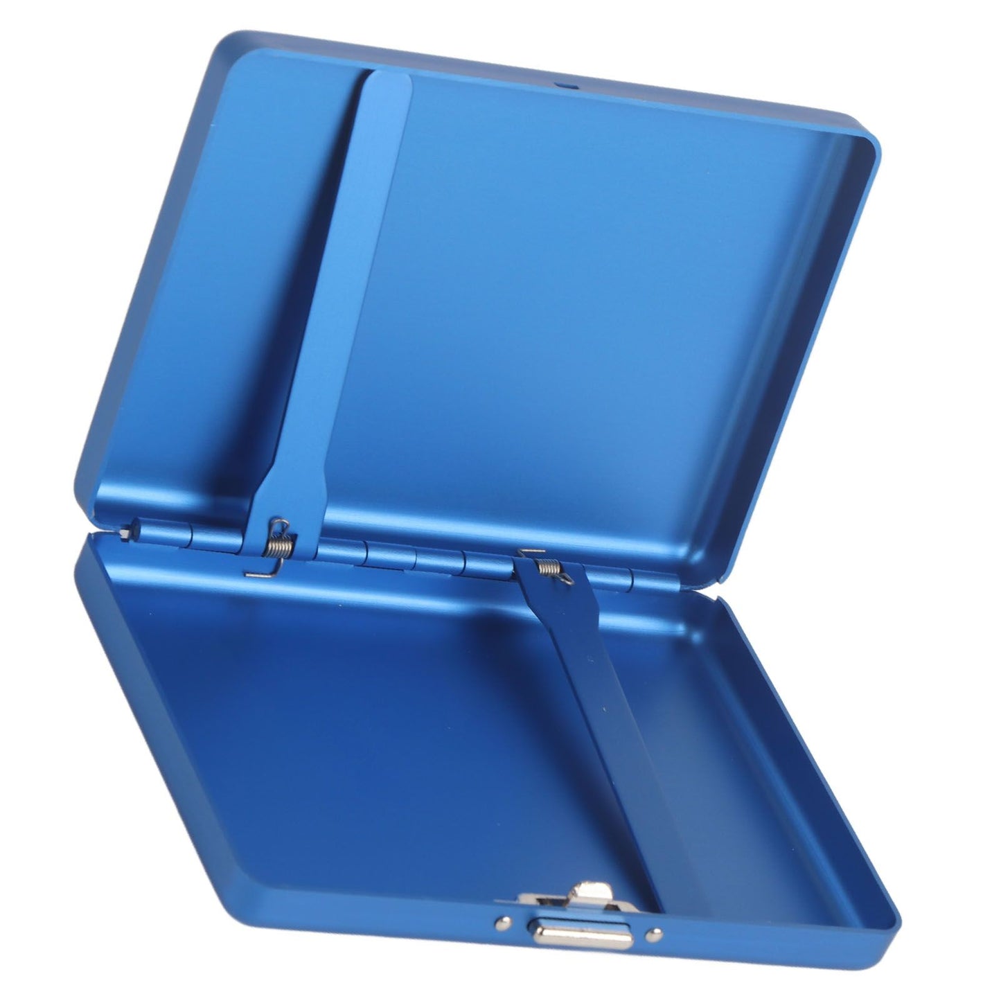 Cigarette Case Aluminium Alloy High Durability Fashion Glossy Exquisite Texture Cigarette Holder for Travel OutdoorBlue