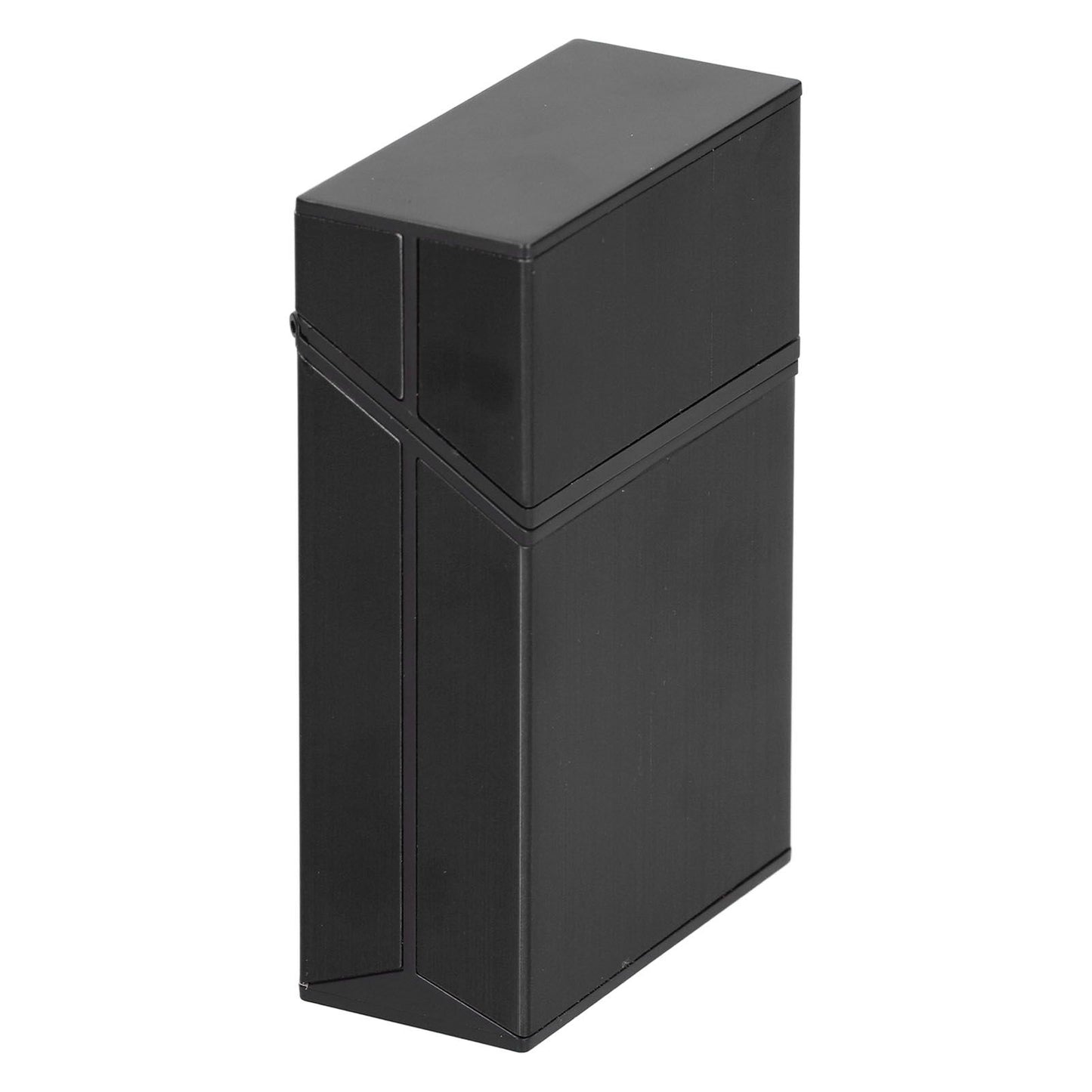 Cigarette Case Aluminium Alloy Fashionable Glossy Exquisite Texture Cigarette HolderBlack