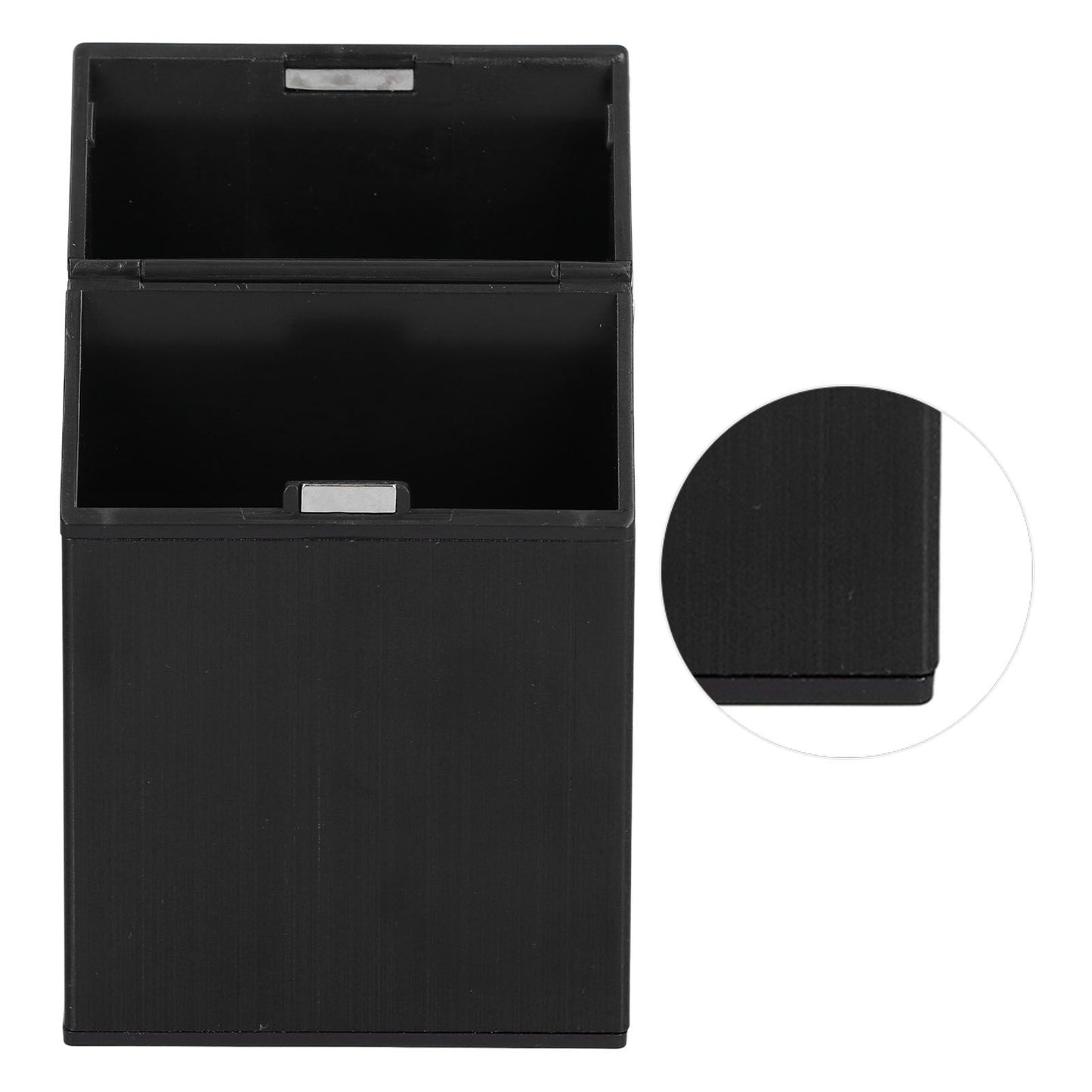 Cigarette Case Aluminium Alloy Fashionable Glossy Exquisite Texture Cigarette HolderBlack