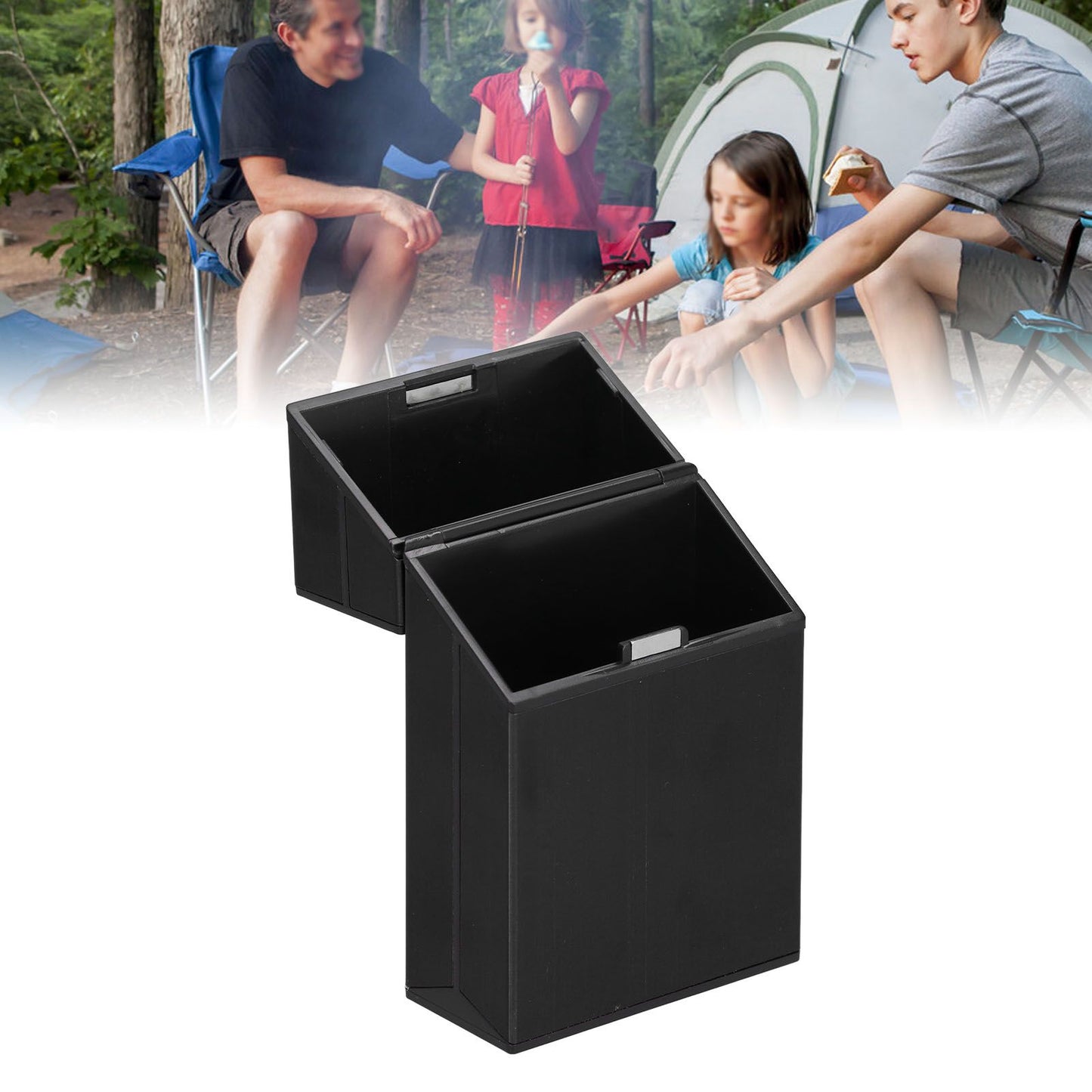 Cigarette Case Aluminium Alloy Fashionable Glossy Exquisite Texture Cigarette HolderBlack