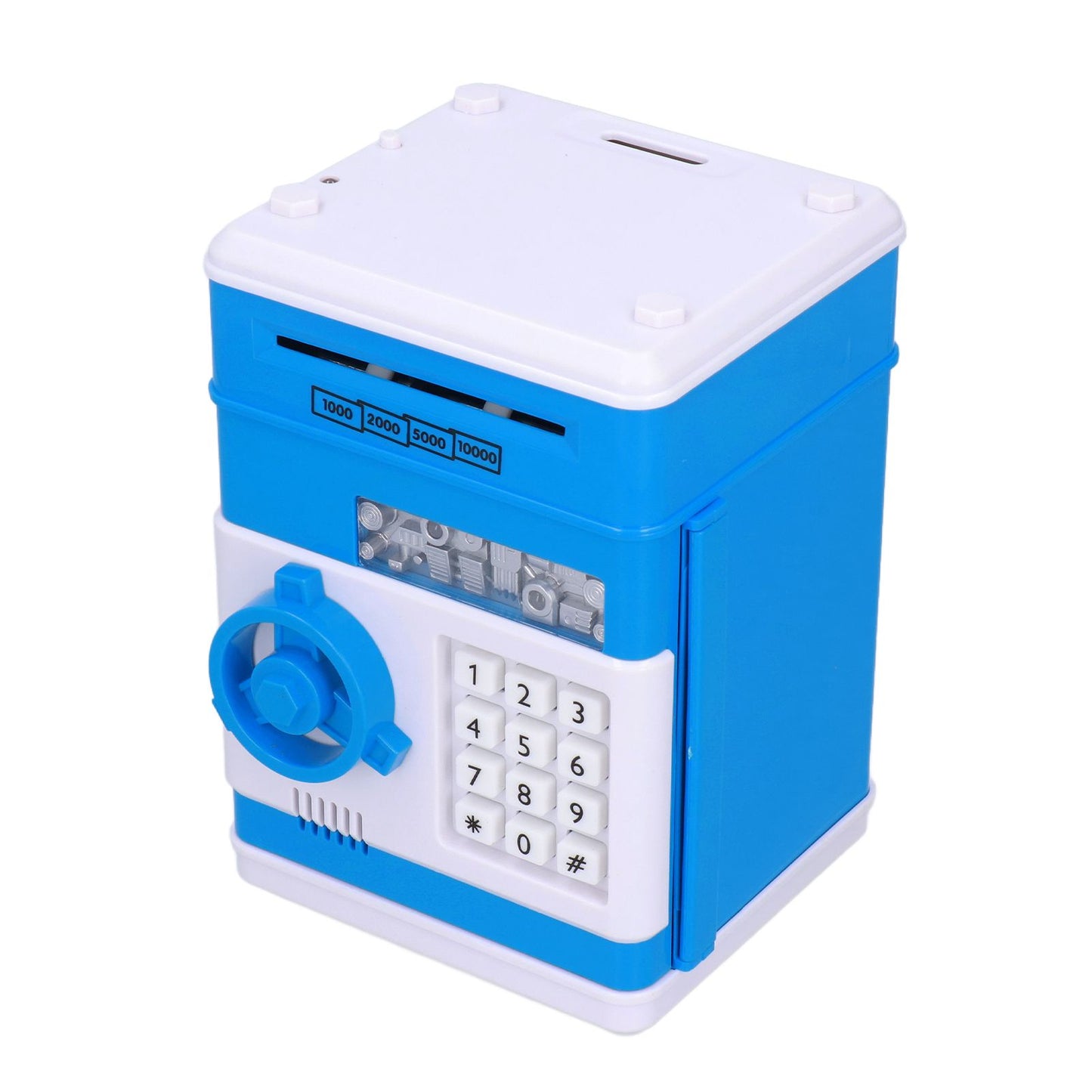 Electronic Money Saving Box ATM Password Cash Money Bank Security Lock Box for Children KidBlue