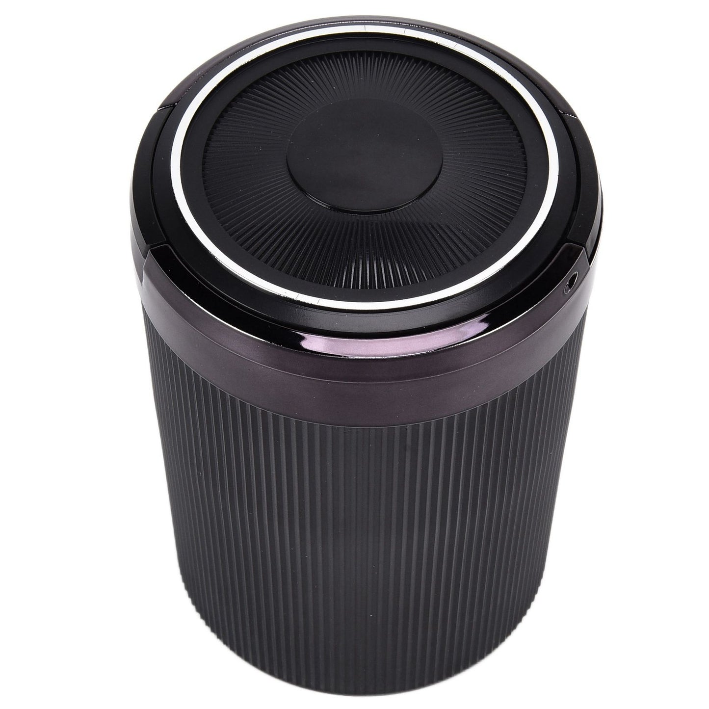 LED Car Ashtray with Lid 3W Portable Automobile Ashtray Car Cigarette Ashtray for Home OfficeBlack