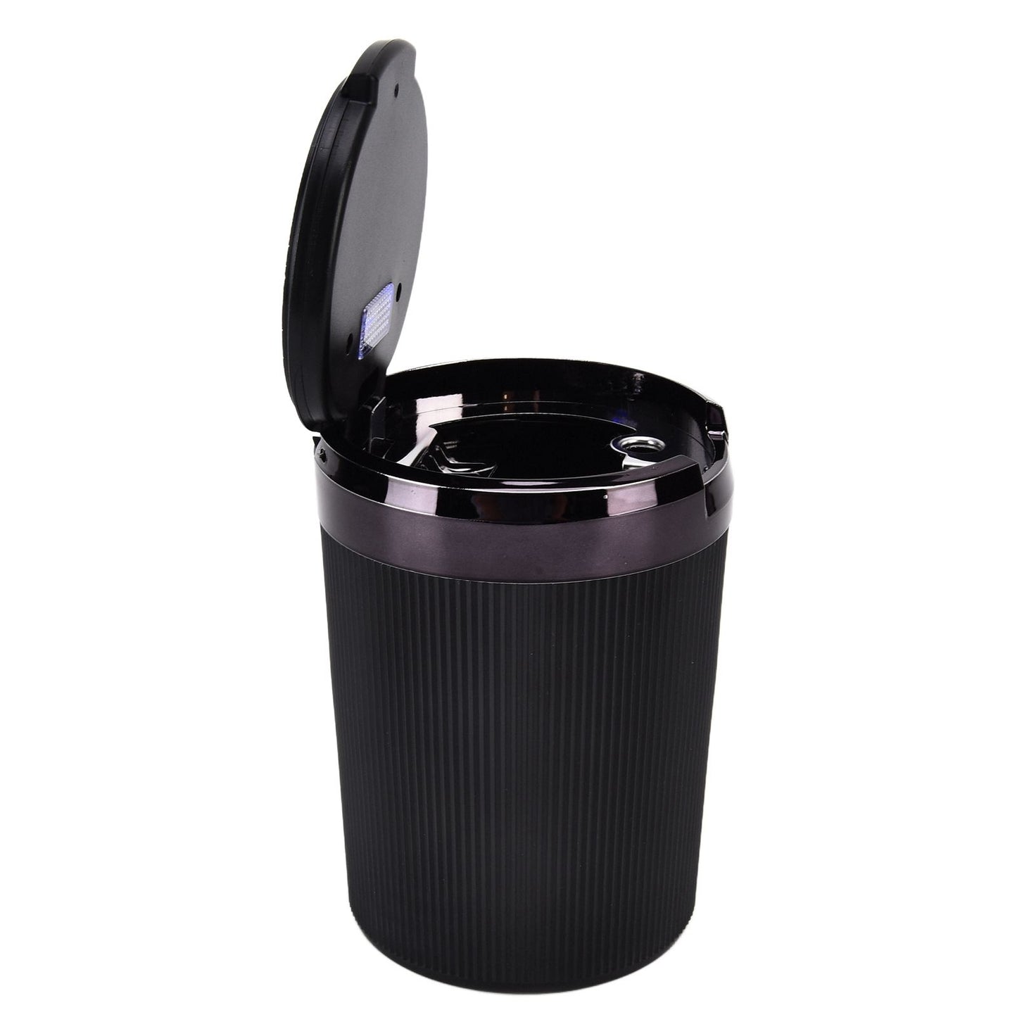 LED Car Ashtray with Lid 3W Portable Automobile Ashtray Car Cigarette Ashtray for Home OfficeBlack