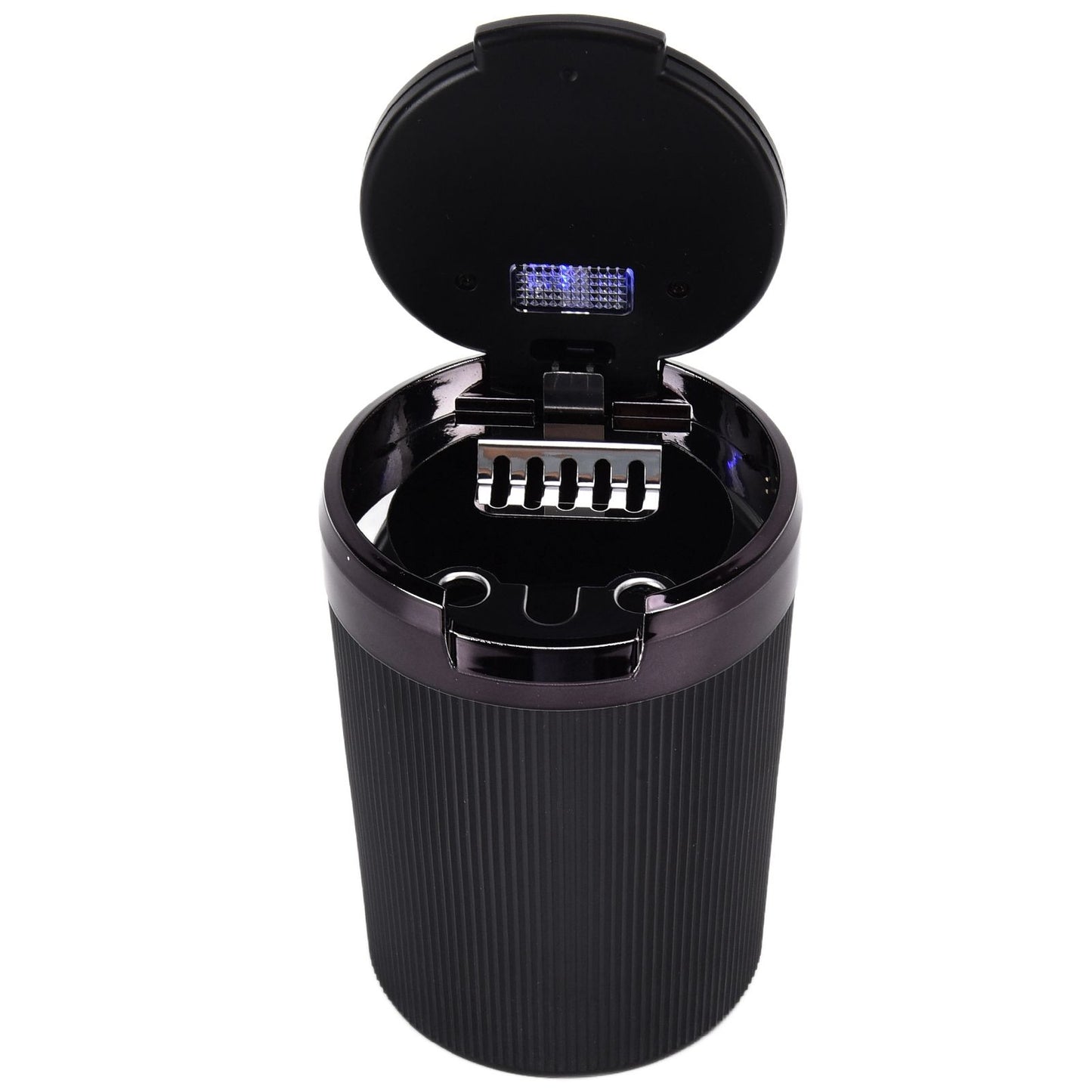 LED Car Ashtray with Lid 3W Portable Automobile Ashtray Car Cigarette Ashtray for Home OfficeBlack