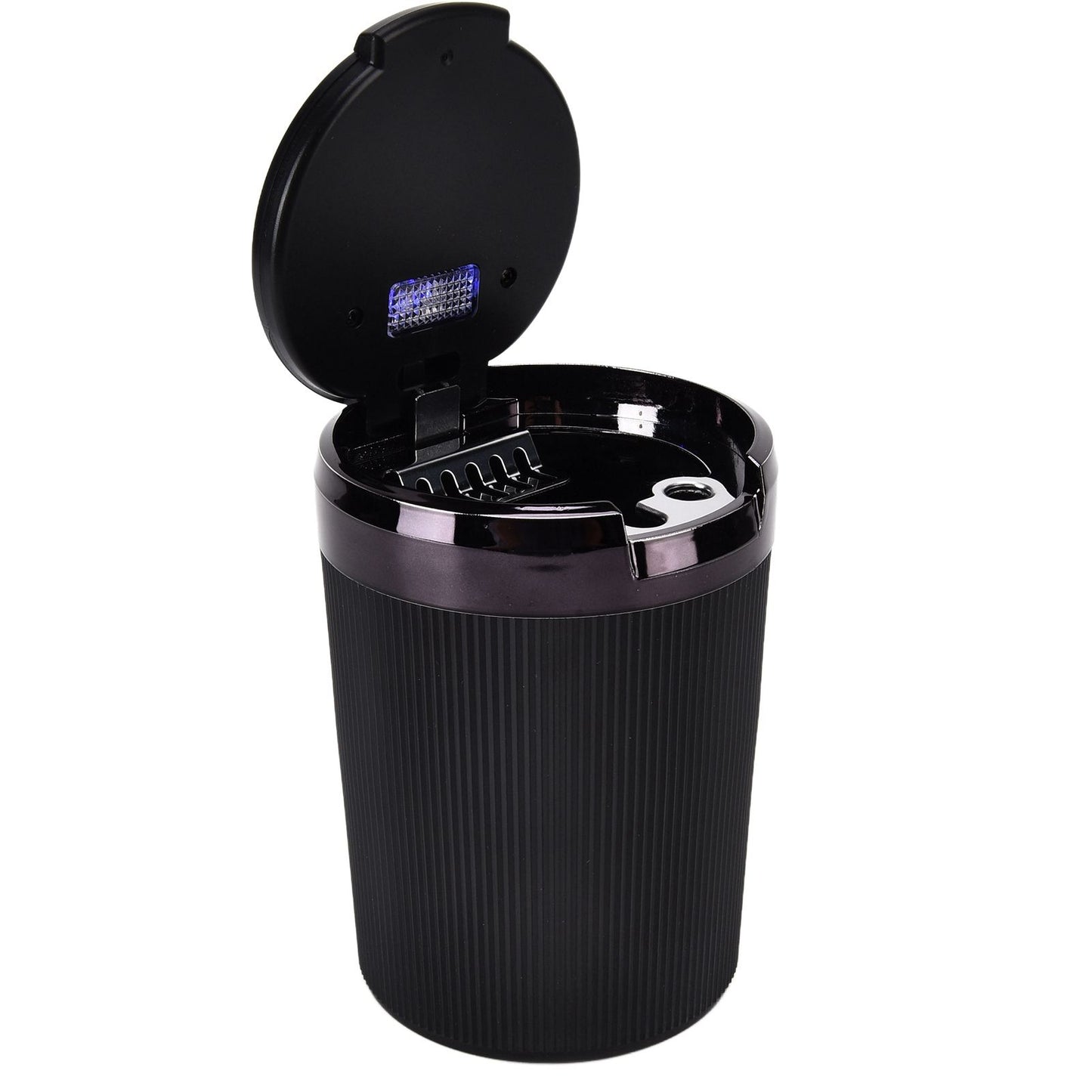 LED Car Ashtray with Lid 3W Portable Automobile Ashtray Car Cigarette Ashtray for Home OfficeBlack