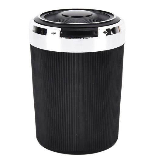 LED Car Ashtray with Lid 3W Portable Automobile Ashtray Car Cigarette Ashtray for Home OfficeSilver