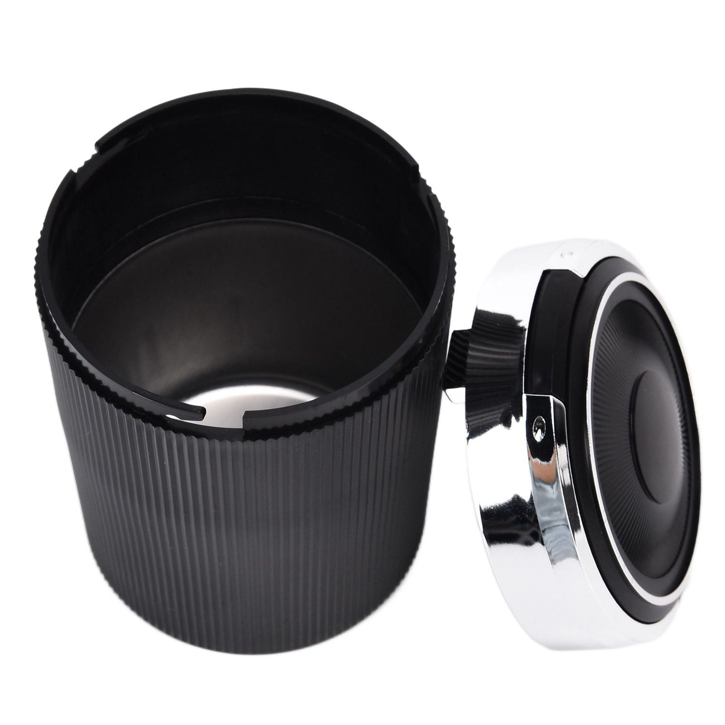 LED Car Ashtray with Lid 3W Portable Automobile Ashtray Car Cigarette Ashtray for Home OfficeSilver