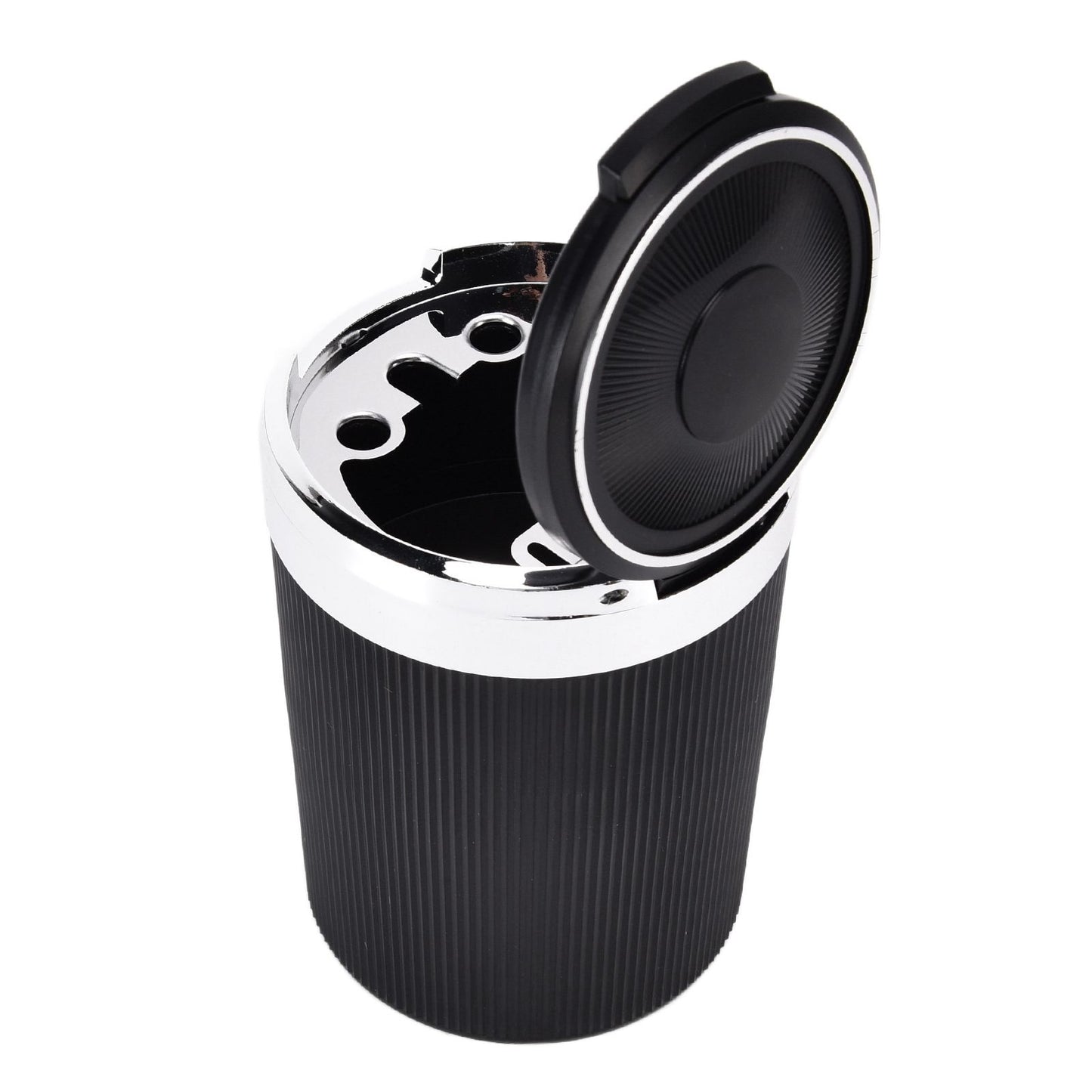 LED Car Ashtray with Lid 3W Portable Automobile Ashtray Car Cigarette Ashtray for Home OfficeSilver