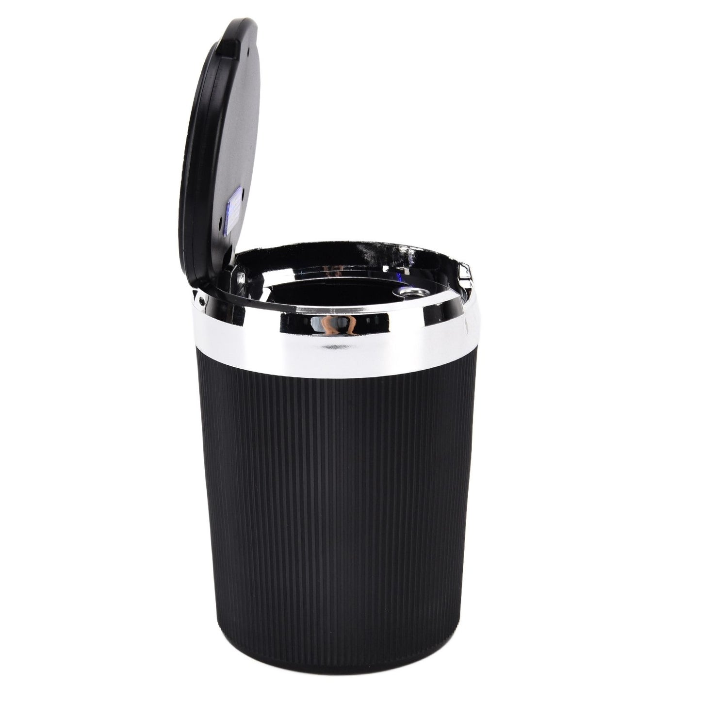 LED Car Ashtray with Lid 3W Portable Automobile Ashtray Car Cigarette Ashtray for Home OfficeSilver