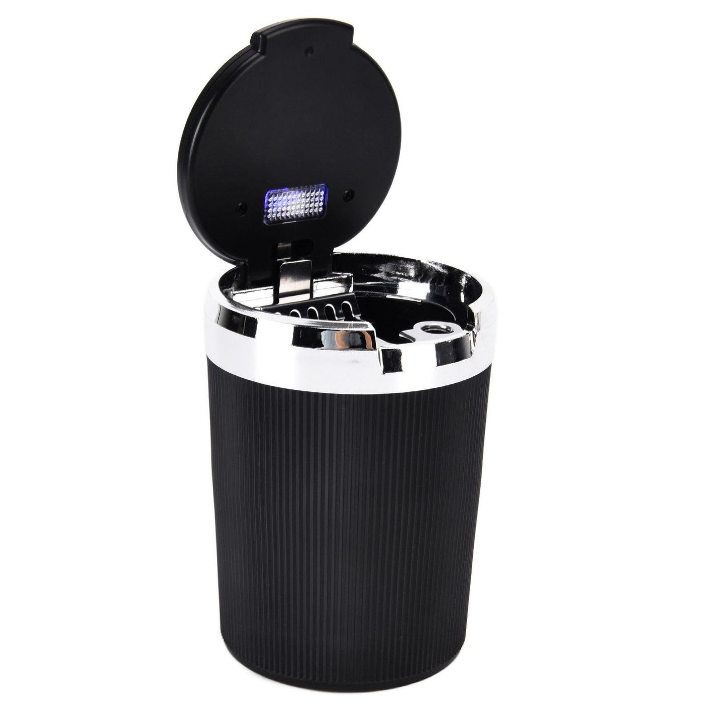 LED Car Ashtray with Lid 3W Portable Automobile Ashtray Car Cigarette Ashtray for Home OfficeSilver