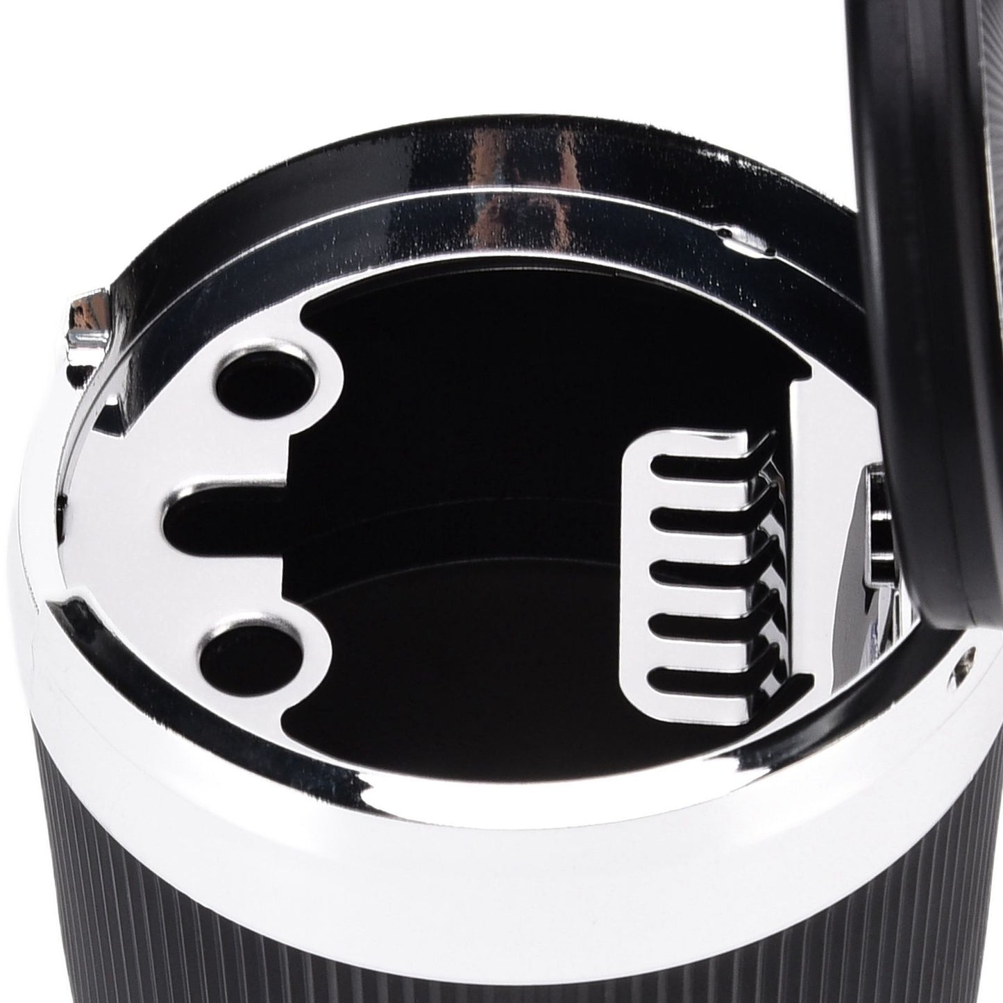 LED Car Ashtray with Lid 3W Portable Automobile Ashtray Car Cigarette Ashtray for Home OfficeSilver