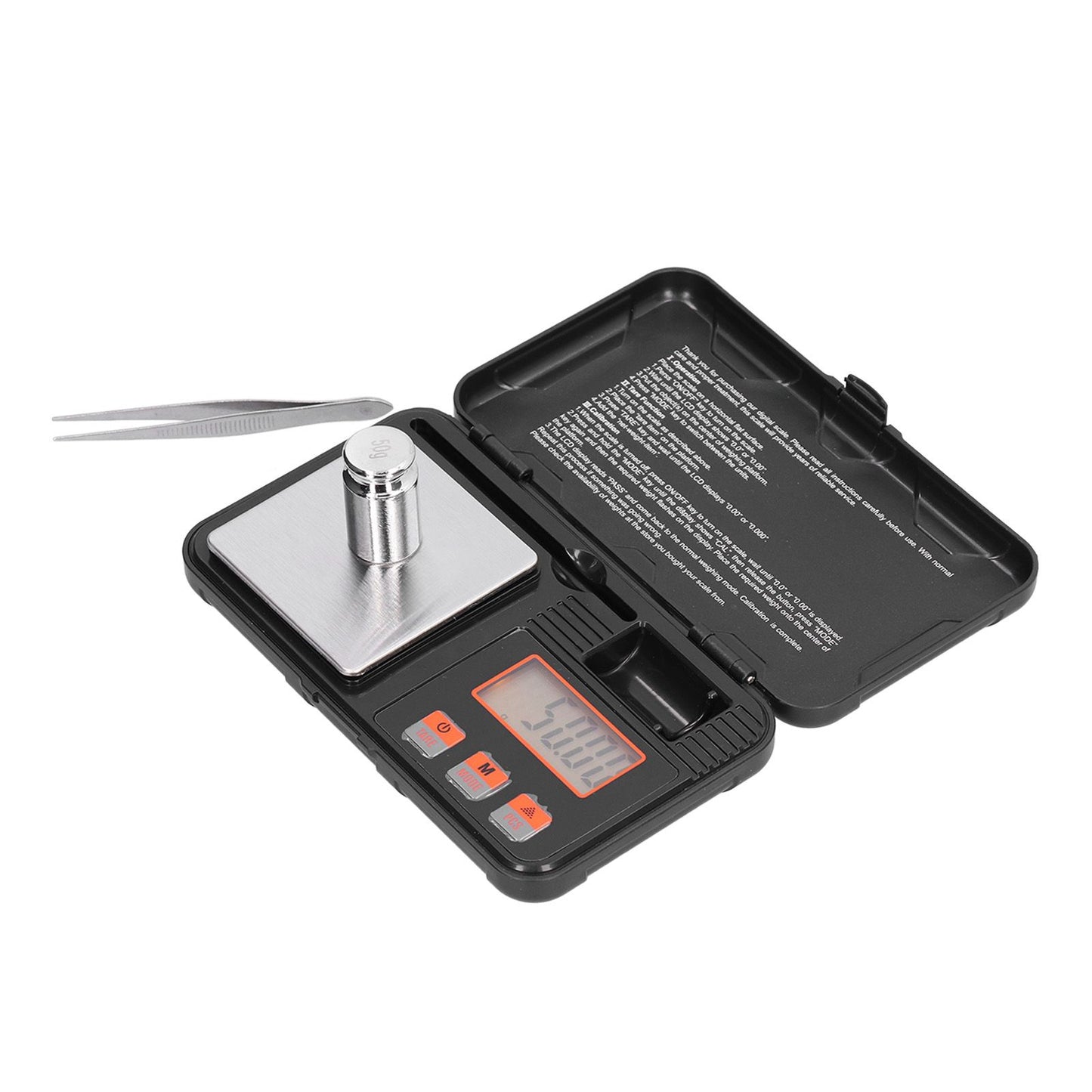 200g/0.01g Jewelry Scale LCD Display Mini Portable Electronic Balance Scale with Weight Tweezers