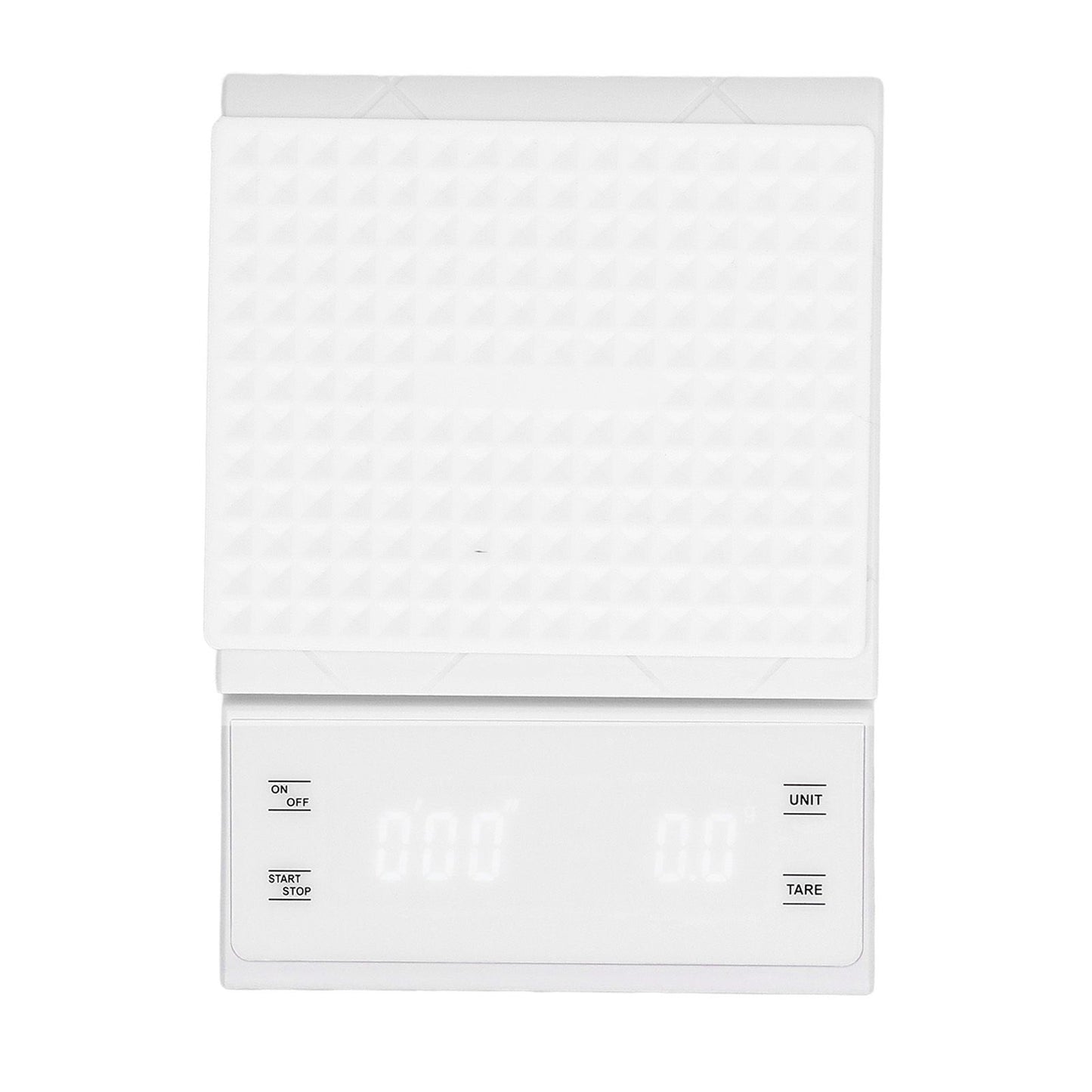 3kg/0.1g LED Display Electronic Scale Portable Timing Kitchen Coffee Scale with Non Slip Pads White