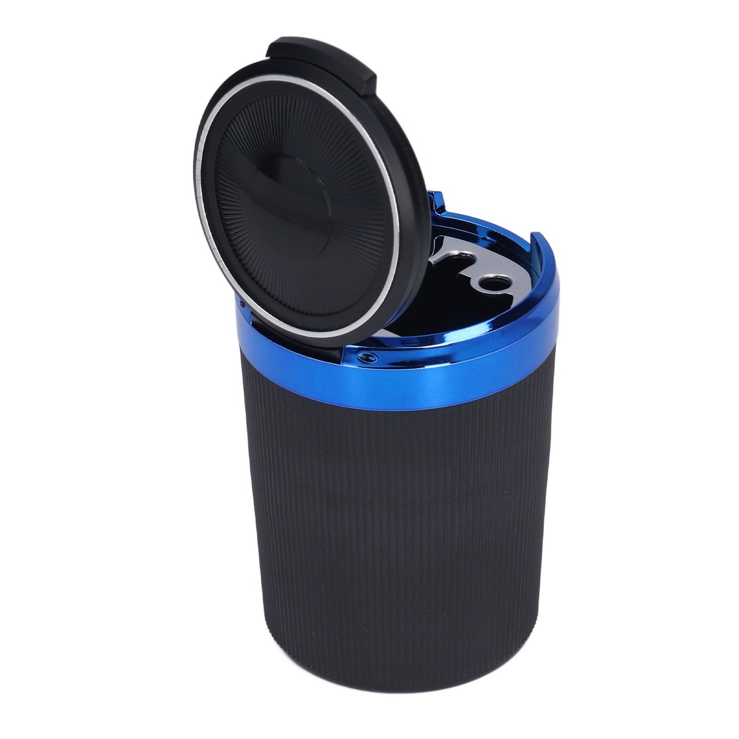 3W Luminous Car Ashtray with LED Light Lid Fireproof Smokeless Cigarette Ashtray for Home OfficeBlue