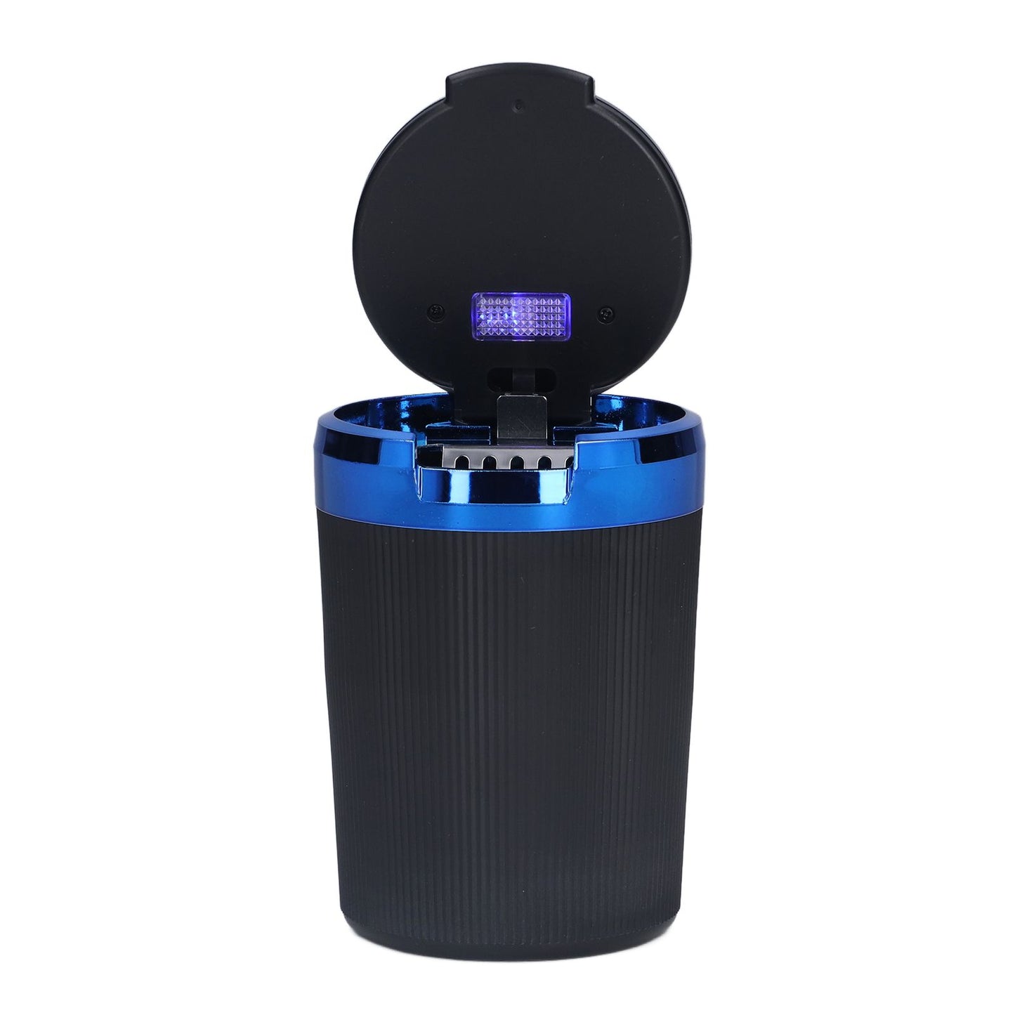 3W Luminous Car Ashtray with LED Light Lid Fireproof Smokeless Cigarette Ashtray for Home OfficeBlue