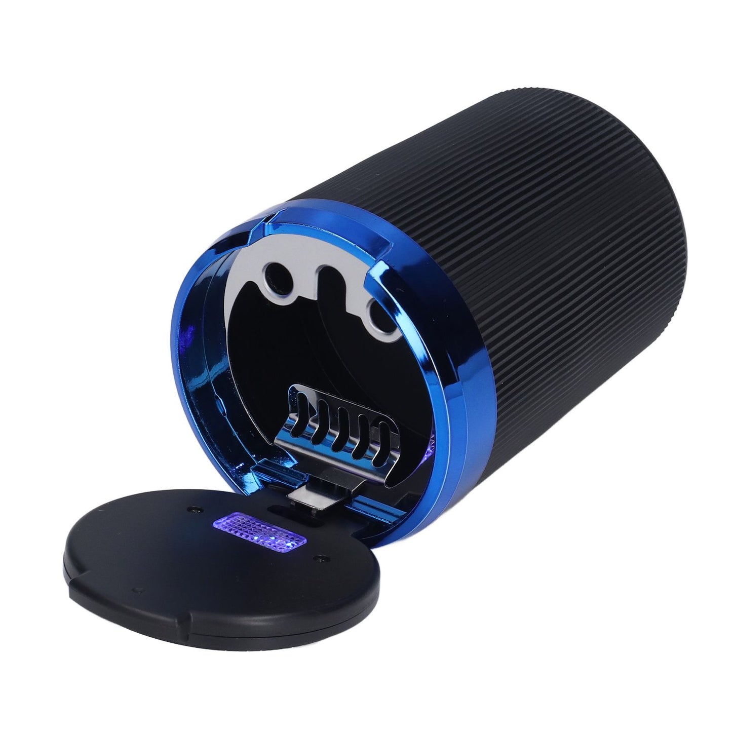 3W Luminous Car Ashtray with LED Light Lid Fireproof Smokeless Cigarette Ashtray for Home OfficeBlue