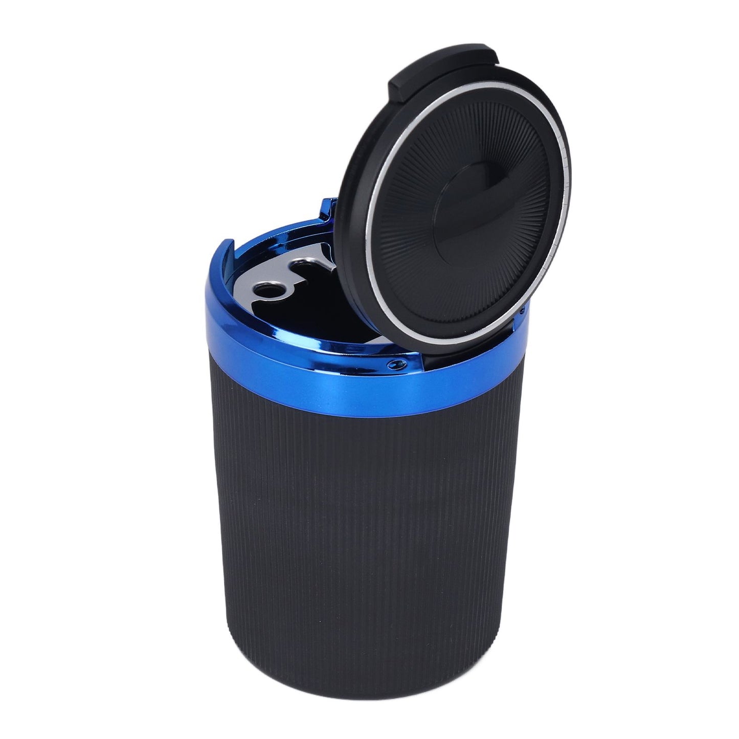 3W Luminous Car Ashtray with LED Light Lid Fireproof Smokeless Cigarette Ashtray for Home OfficeBlue