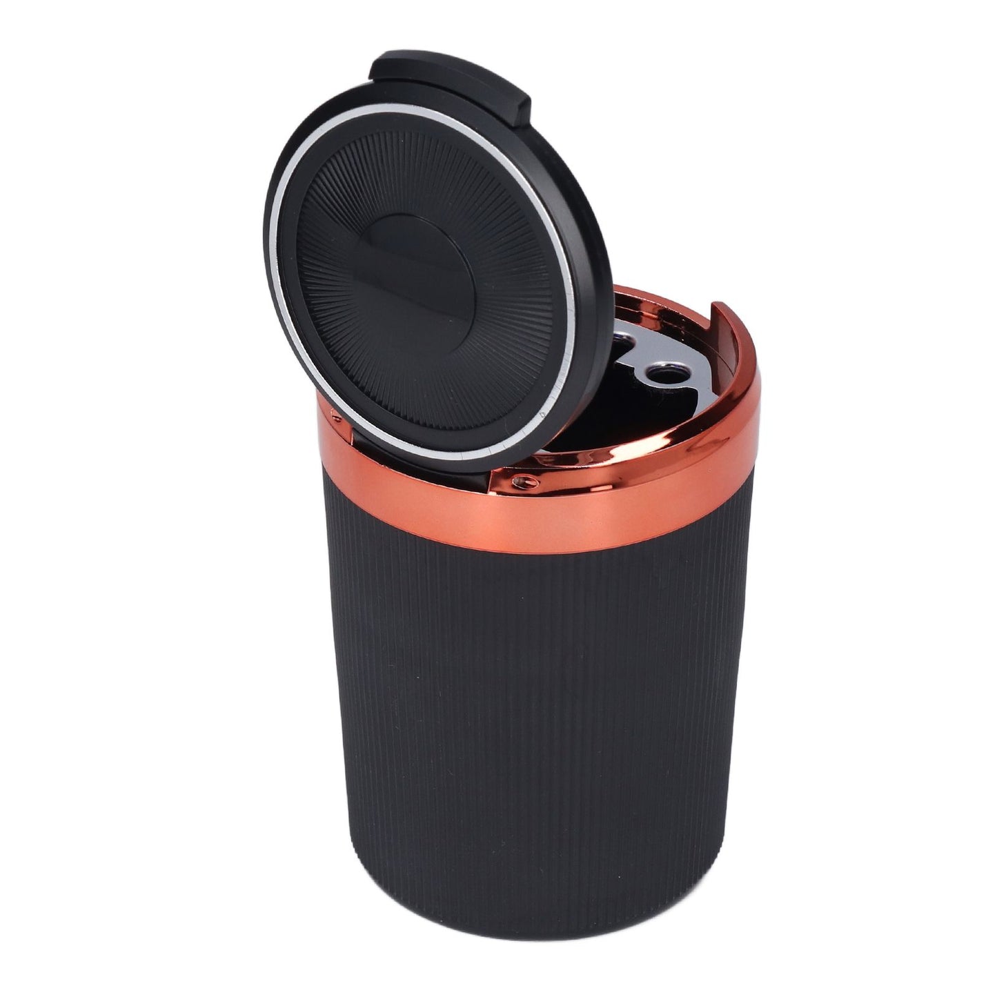 3W Luminous Car Ashtray with LED Light Lid Fireproof Smokeless Cigarette Ashtray for Home OfficeOrange