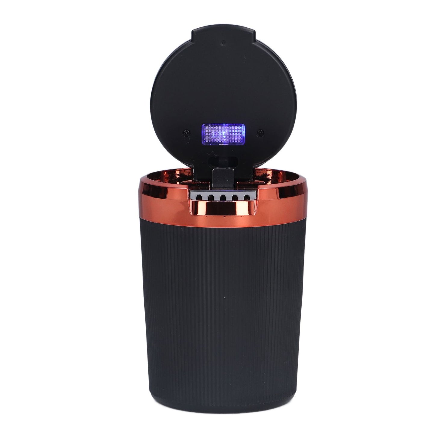 3W Luminous Car Ashtray with LED Light Lid Fireproof Smokeless Cigarette Ashtray for Home OfficeOrange