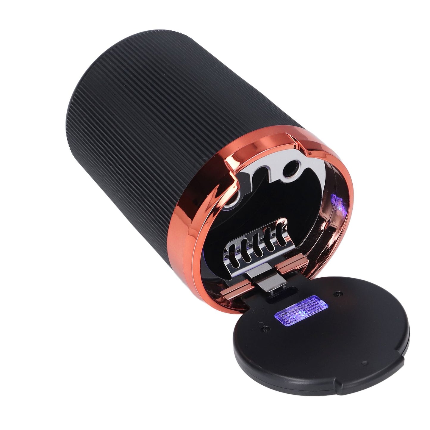 3W Luminous Car Ashtray with LED Light Lid Fireproof Smokeless Cigarette Ashtray for Home OfficeOrange