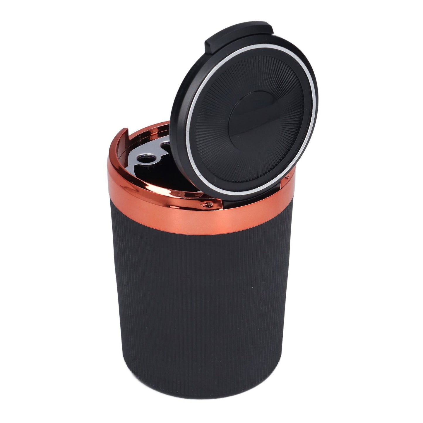 3W Luminous Car Ashtray with LED Light Lid Fireproof Smokeless Cigarette Ashtray for Home OfficeOrange