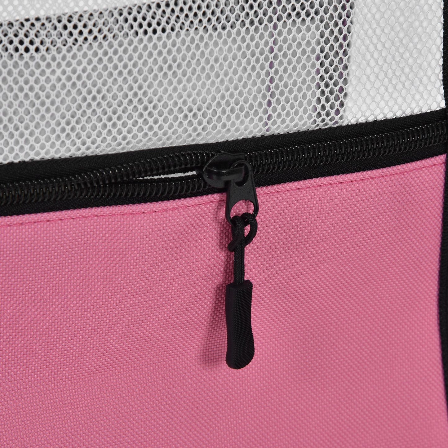 Beach Bags Mesh Cotton Oversized Storage Tote Bags for Beach Picnic Barbecue Camping Pink