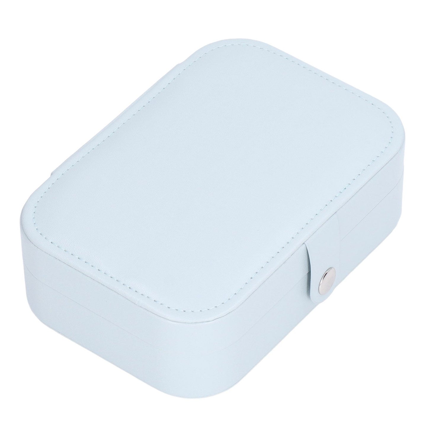 Jewelry Travel Case Large Capacity Durable Leather Simple Style Multifunction Travel Jewelry Box for Rings Earrings