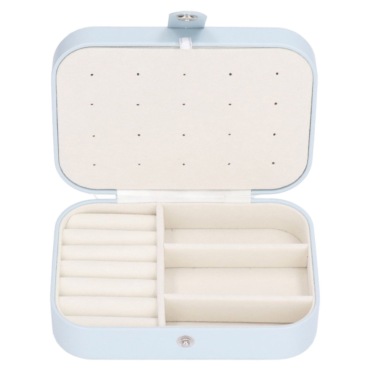 Jewelry Travel Case Large Capacity Durable Leather Simple Style Multifunction Travel Jewelry Box for Rings Earrings