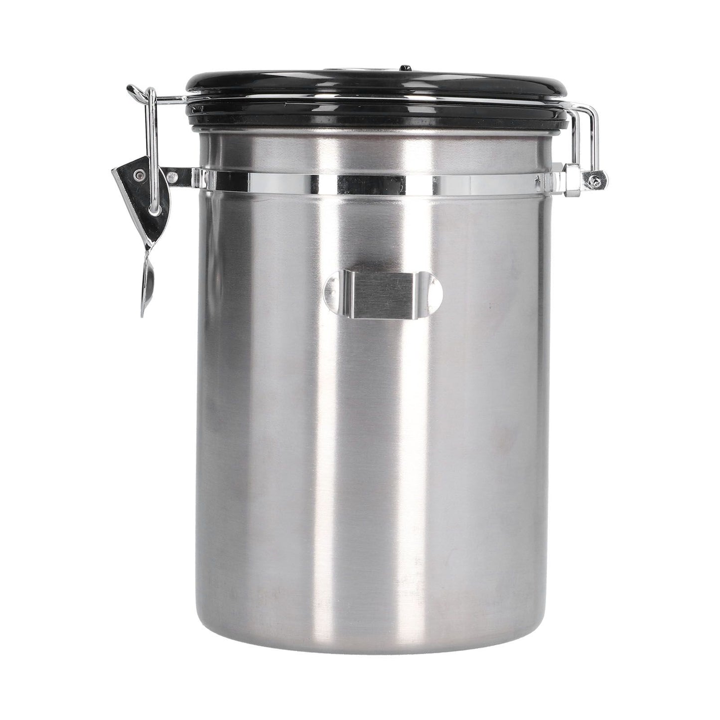 Stainless Steel Coffee Canisters with Calendar Wheel Exhaustable Coffee Jar for Home Coffee Shop1.8L Silver Color