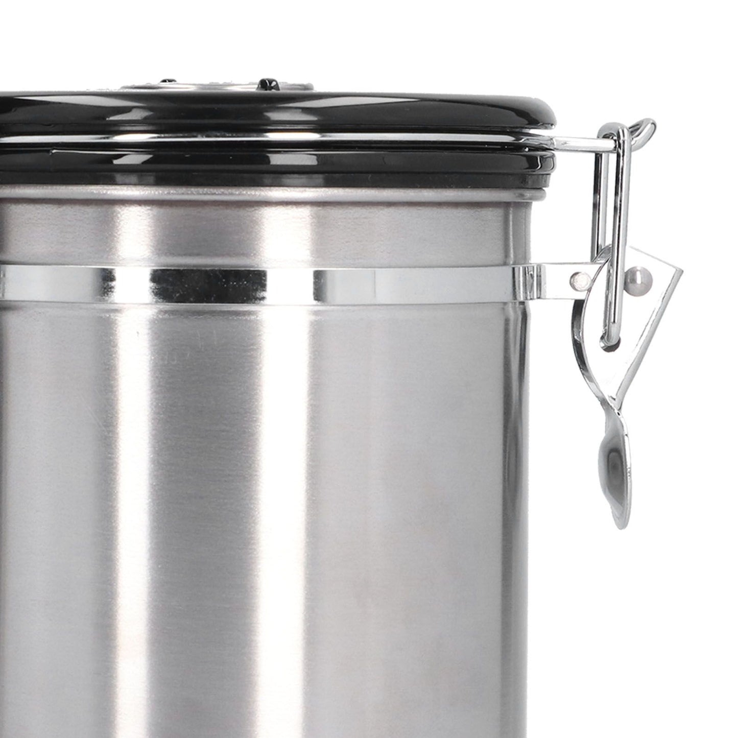 Stainless Steel Coffee Canisters with Calendar Wheel Exhaustable Coffee Jar for Home Coffee Shop1.8L Silver Color