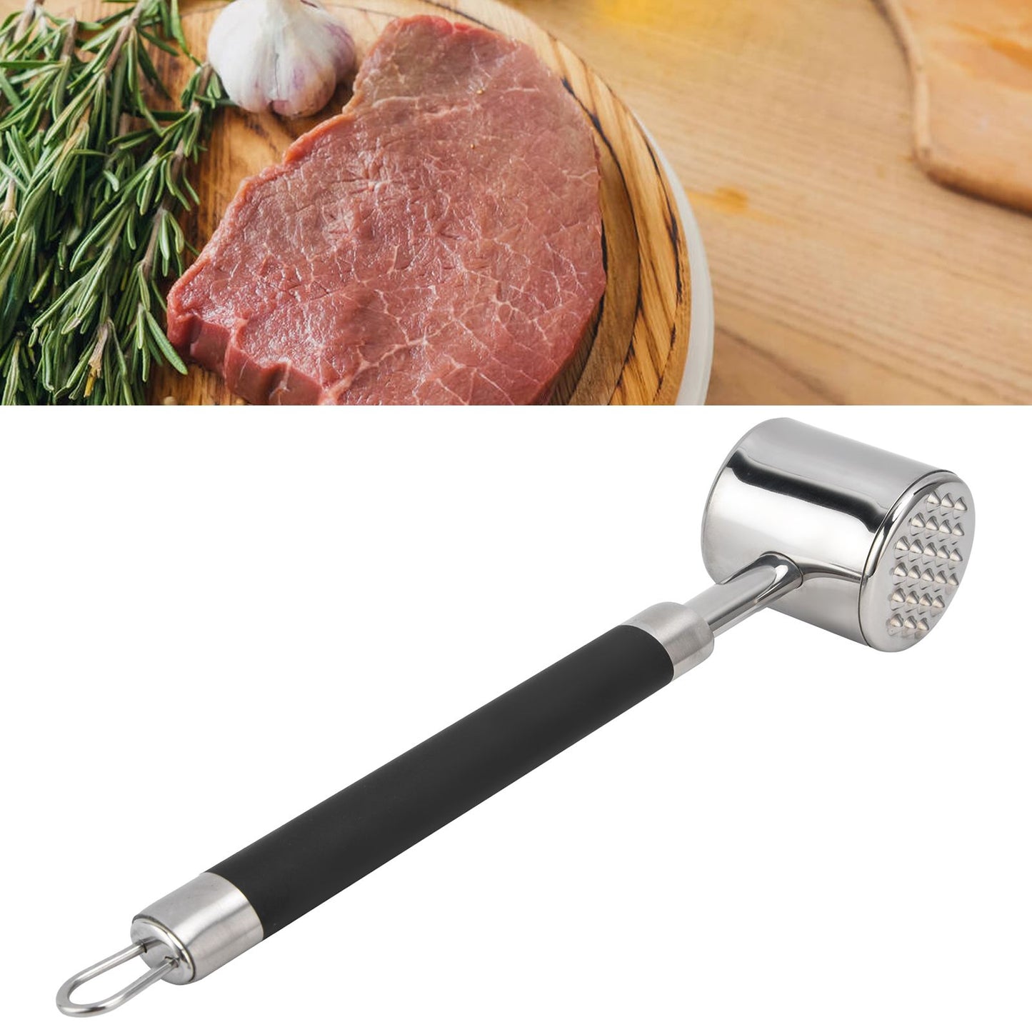 Loose Meat Hammer Stainless Steel Pork Chop Steak Tenderizer Hammer for Kitchen Tools