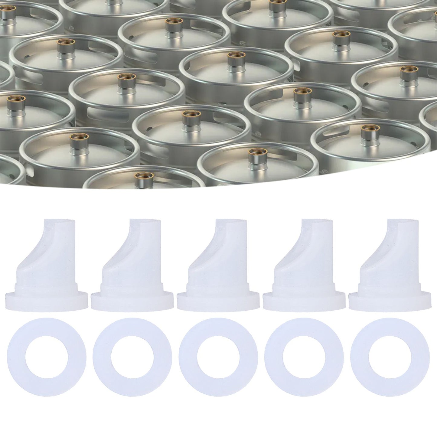 D Coupler Gas Check Valve Beer Line Washer Gasket No Leakage Odorless Beer Keg Coupler Accessories for Sankey Coupler